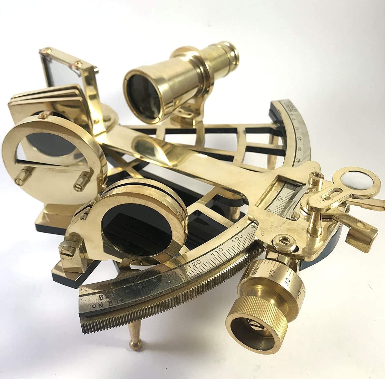 U S International Sextant Navigation| Sextant Real| Sextant Working| Sextant Astrolabe Vintage Functional Original Antique Brass Bronze Gift Hiking Nautical Metal Decor Astra