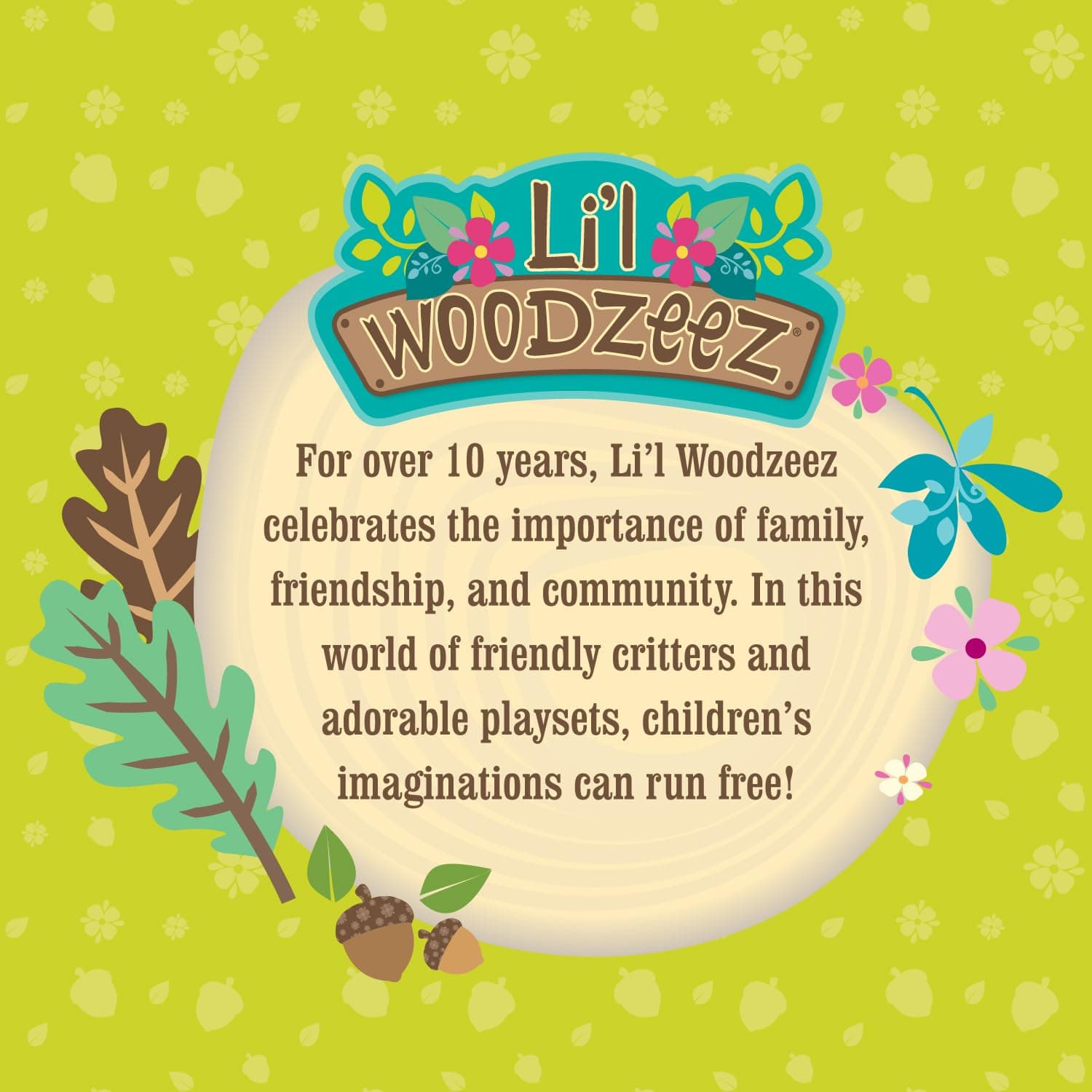 Li'l Woodzeez – Handydandy Mice Family Set – 4 Collectible Doll Figures with Storybook – Pretend Play Toy for Imaginative Fun – Gift for Children 3+ Years