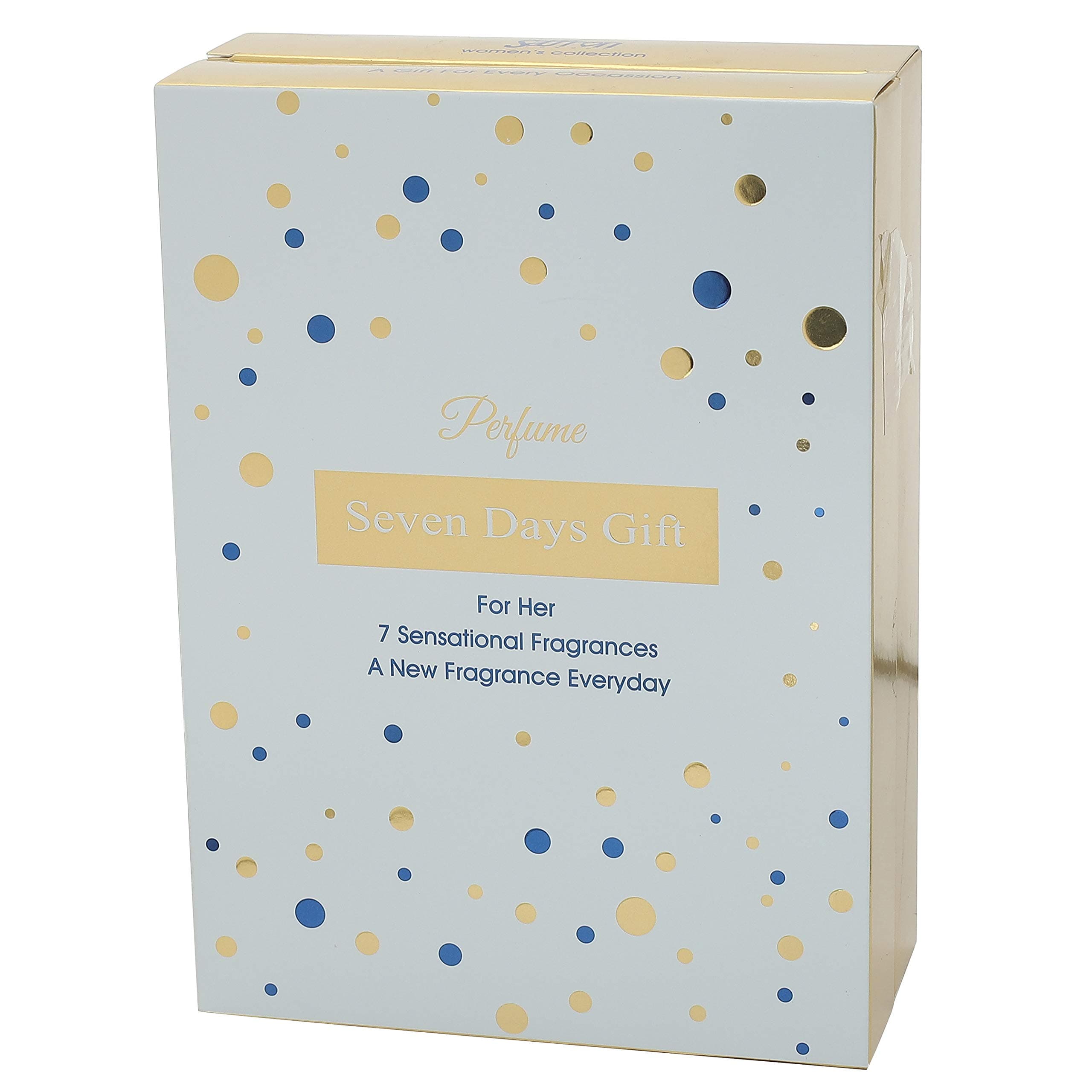 SAFFRON PERFUME SEVEN DAYS ADVENT CALENDAR. LUXURIOUS GIFT FOR LADIES, IDEAL FOR CHRISTMAS, VALENTINES, MOTHERS DAY, ANNIVERSARIES