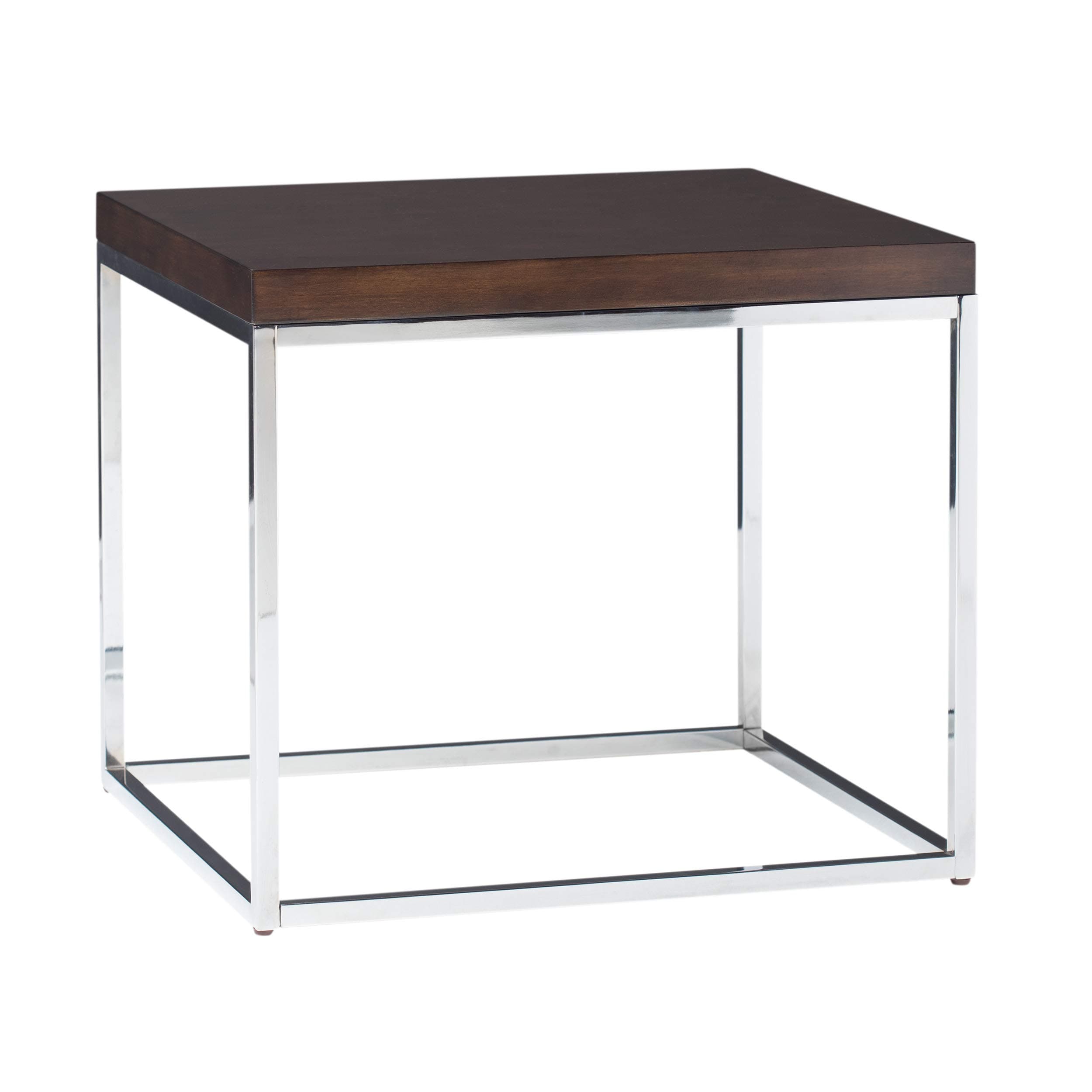 Studio Designs Home Pergola Contemporary Side Table, 25", Chrome/Java