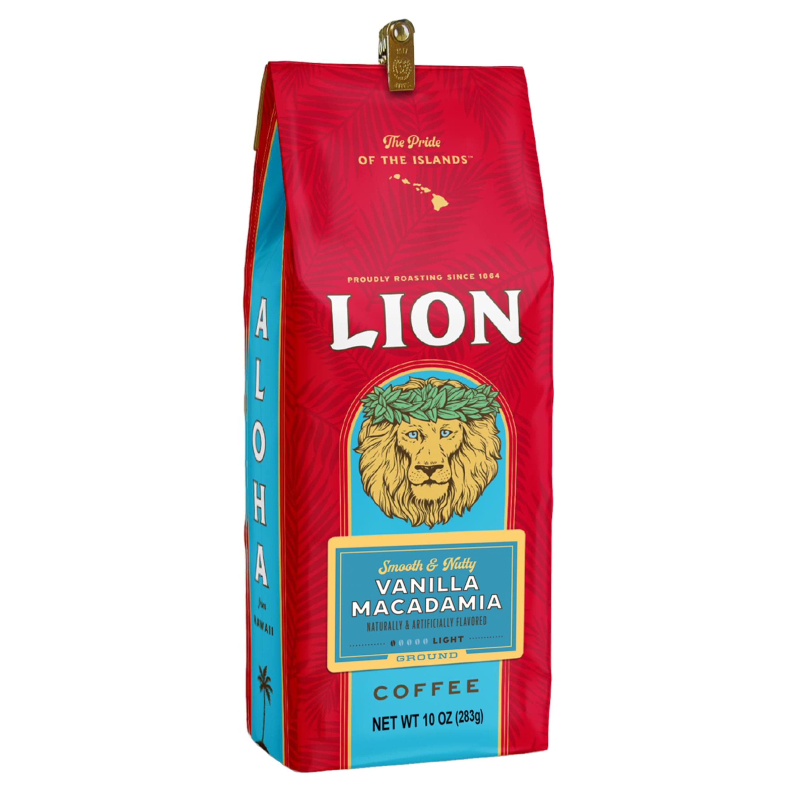 Vanilla Macadamia Flavored Ground Coffee, Light Roast, Hawaiian Inspired Taste - 10 Ounce Bag