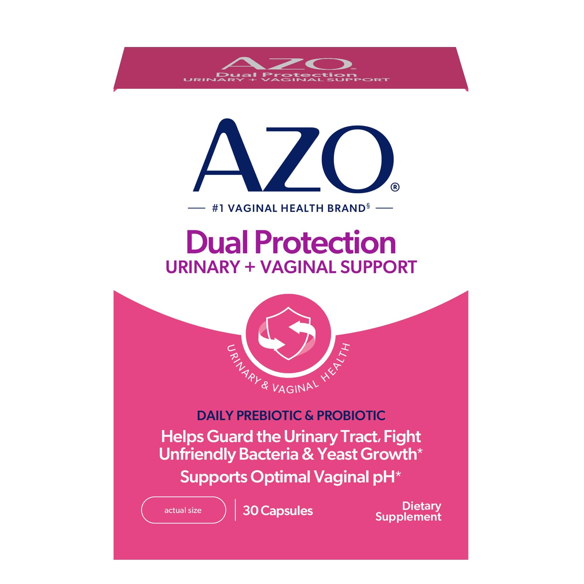 Dual Protection, Urinary + Vaginal Support, Prebiotics and Probiotics for Women*, Starts Working Within 24 Hours, Non-GMO, 30 Count