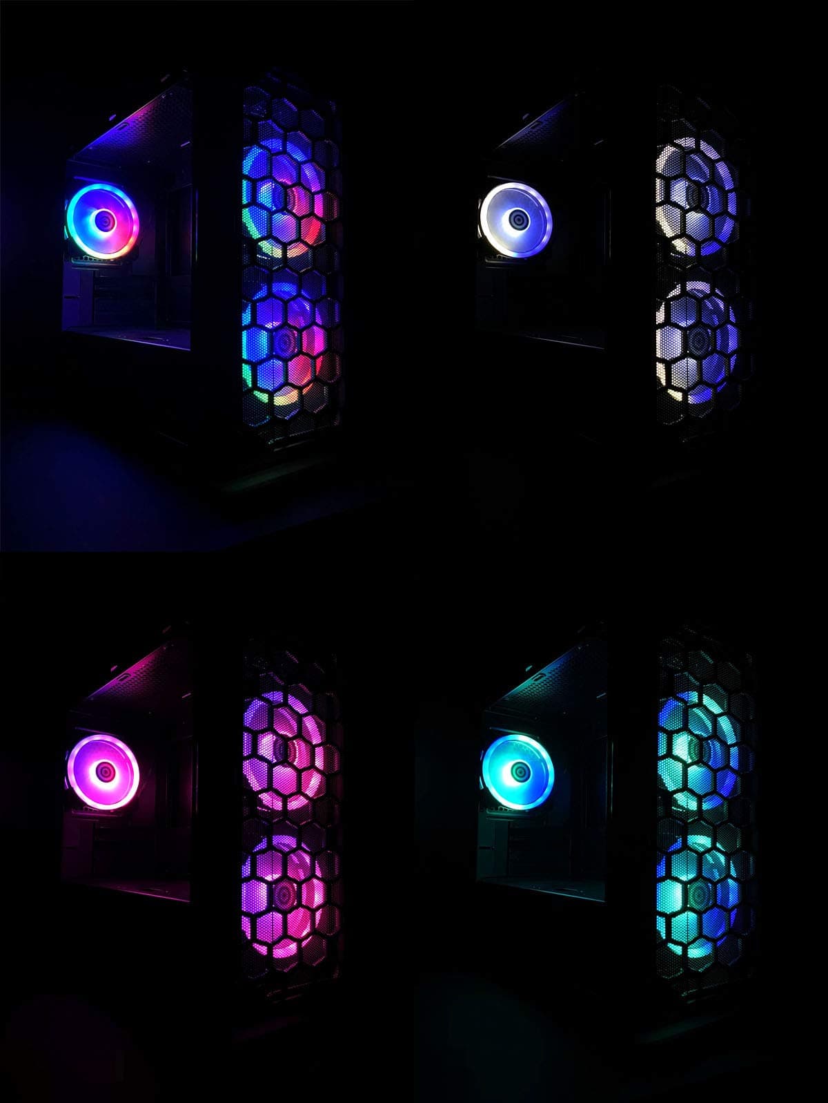 Apevia PRODIGY-PK Micro-ATX Gaming Case with 1 x Tempered Glass Panel, Top USB3.0/USB2.0/Audio Ports, 3 x RGB Fans, Pink Frame