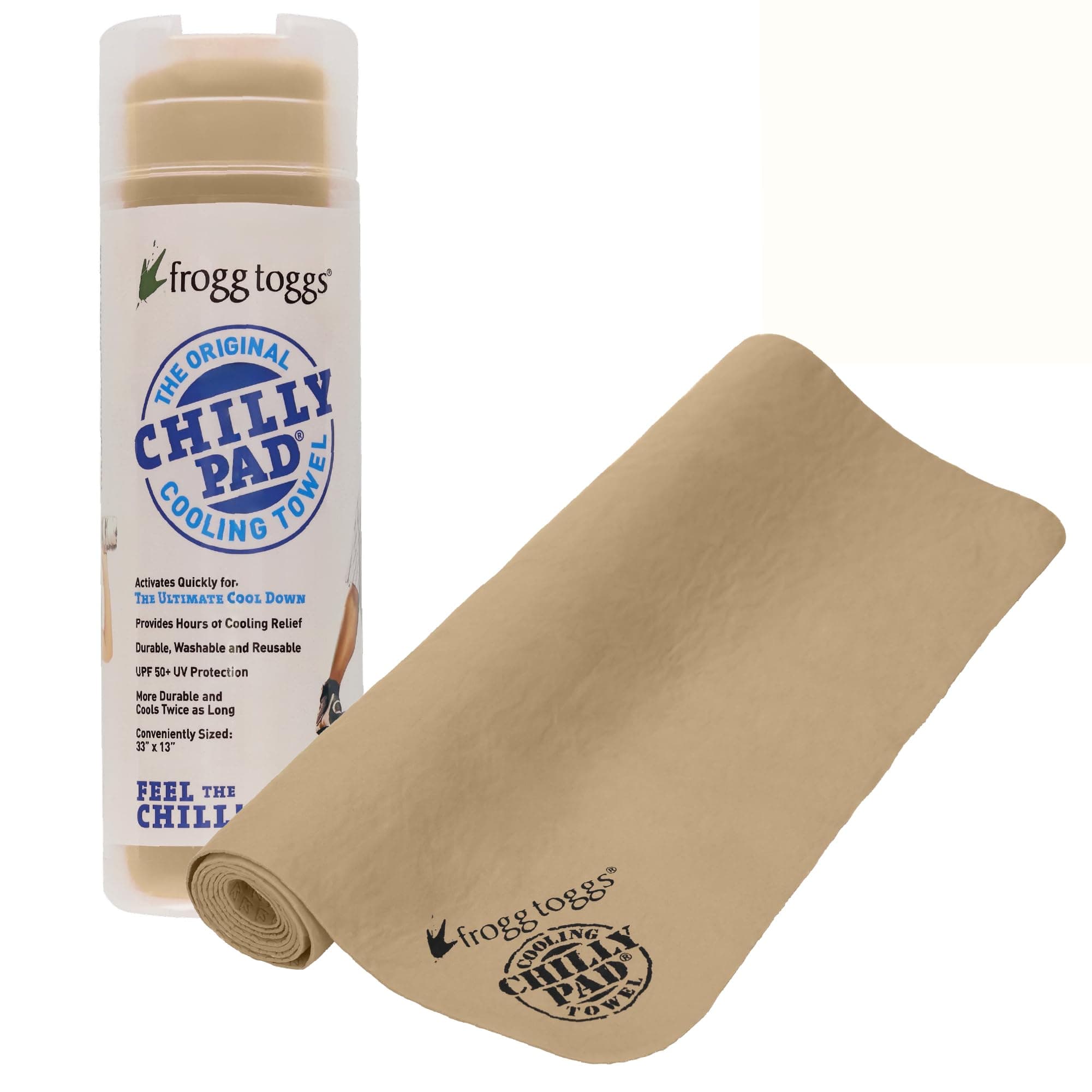 FROGG TOGGS Chilly Pad Instant Cooling Towel, Perfect for Use Anytime You Sweat, 33x13