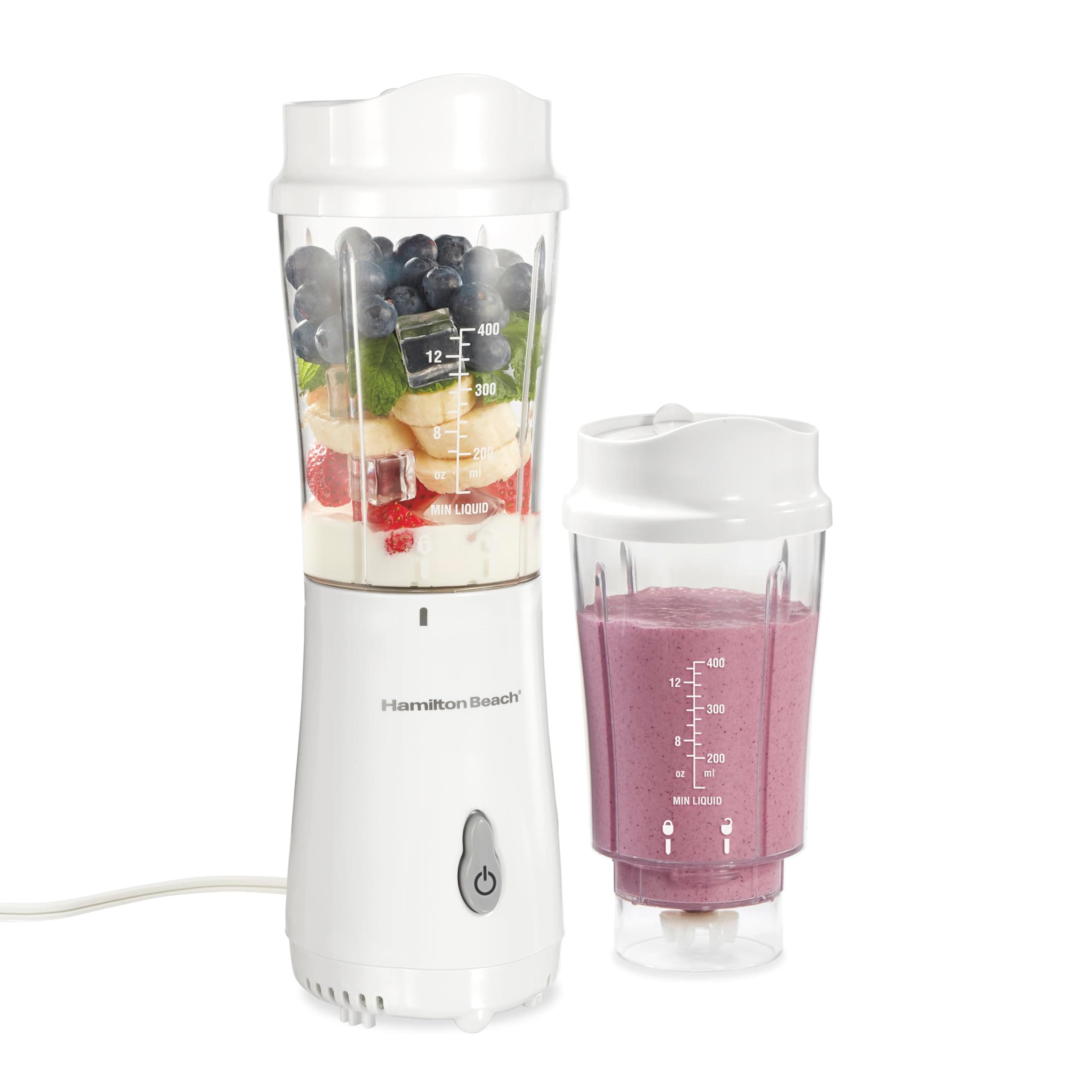 Hamilton Beach Single-Serve Blender with 2 Jars and 2 Lids