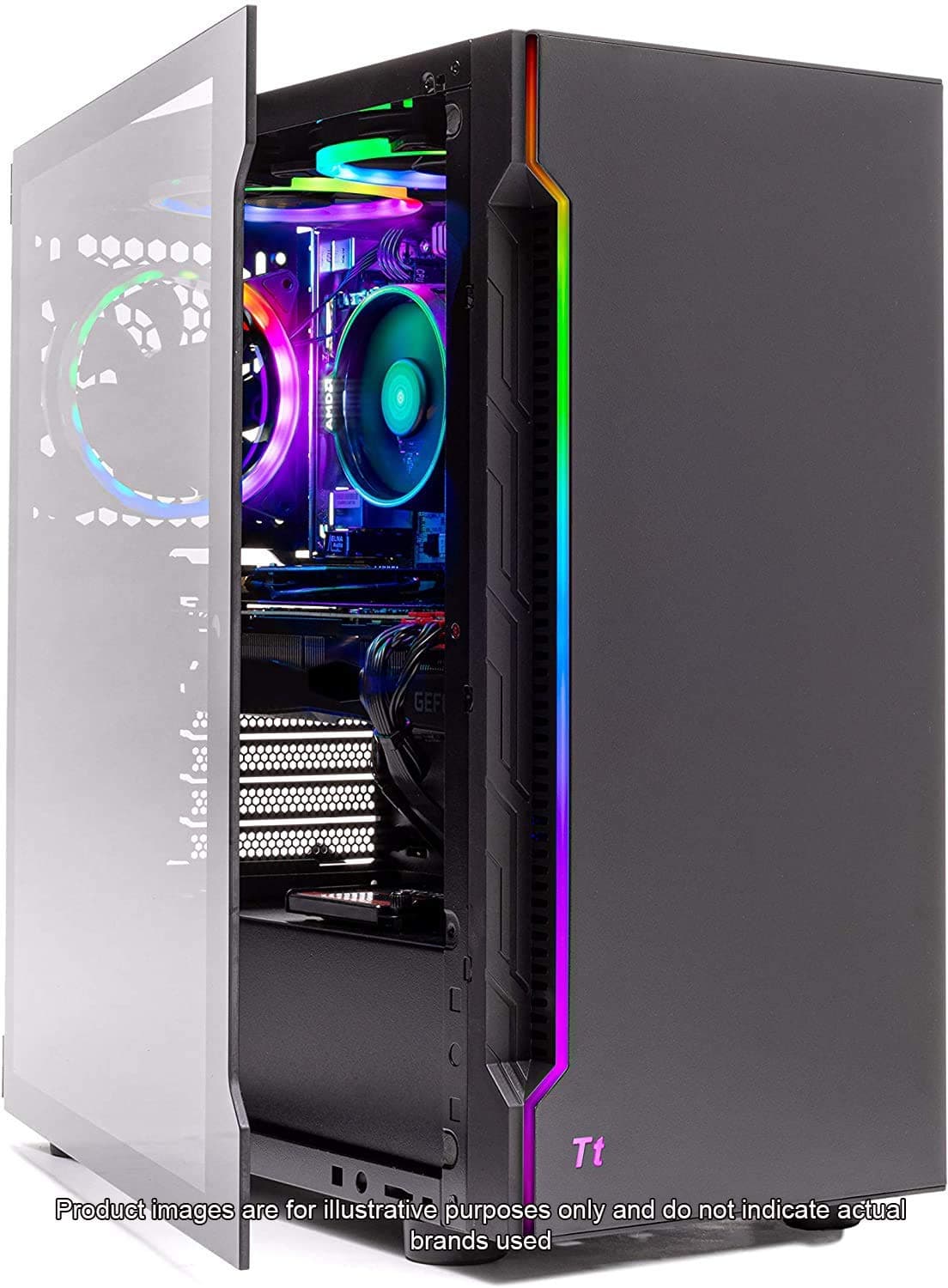 Skytech Shadow Gaming Computer PC Desktop - AMD Ryzen 3 3100, GTX 1660 6G, 16GB DDR4 3000, 1TB SSD, Black