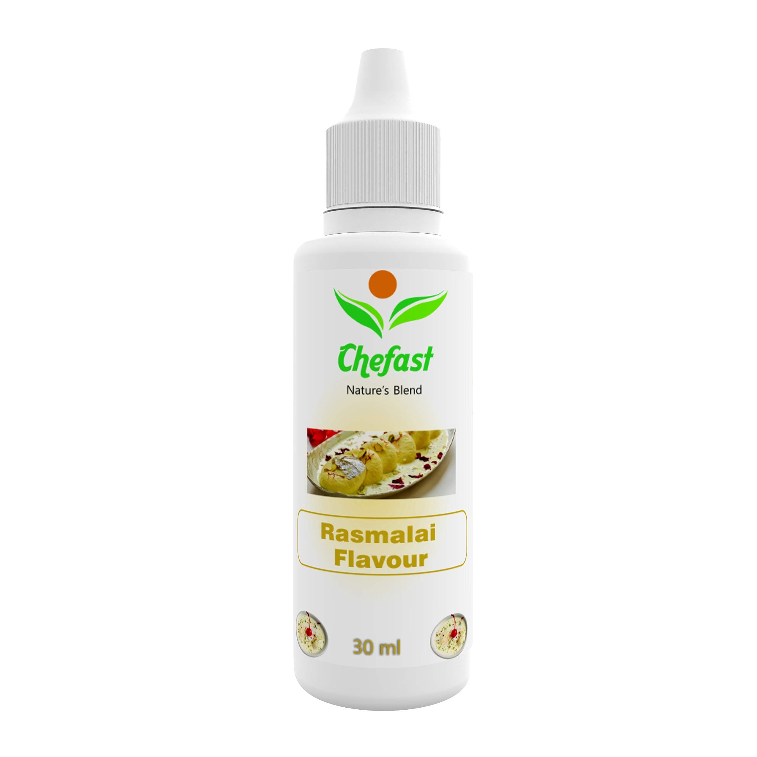 Chefast Rasmalai Flavour Baking Essence for Cake, Ice-Cream, Milkshakes, Chocolate, - 30ML ( Use 2-3 Drops Essence for 250 Grm Cake)