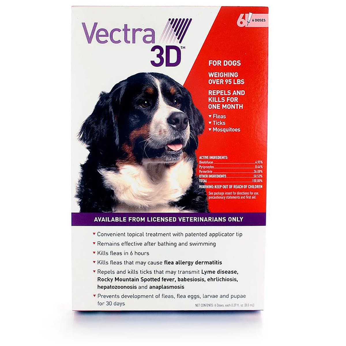 Vectra 3D RED for Dogs Over 95 lbs 6 Doses