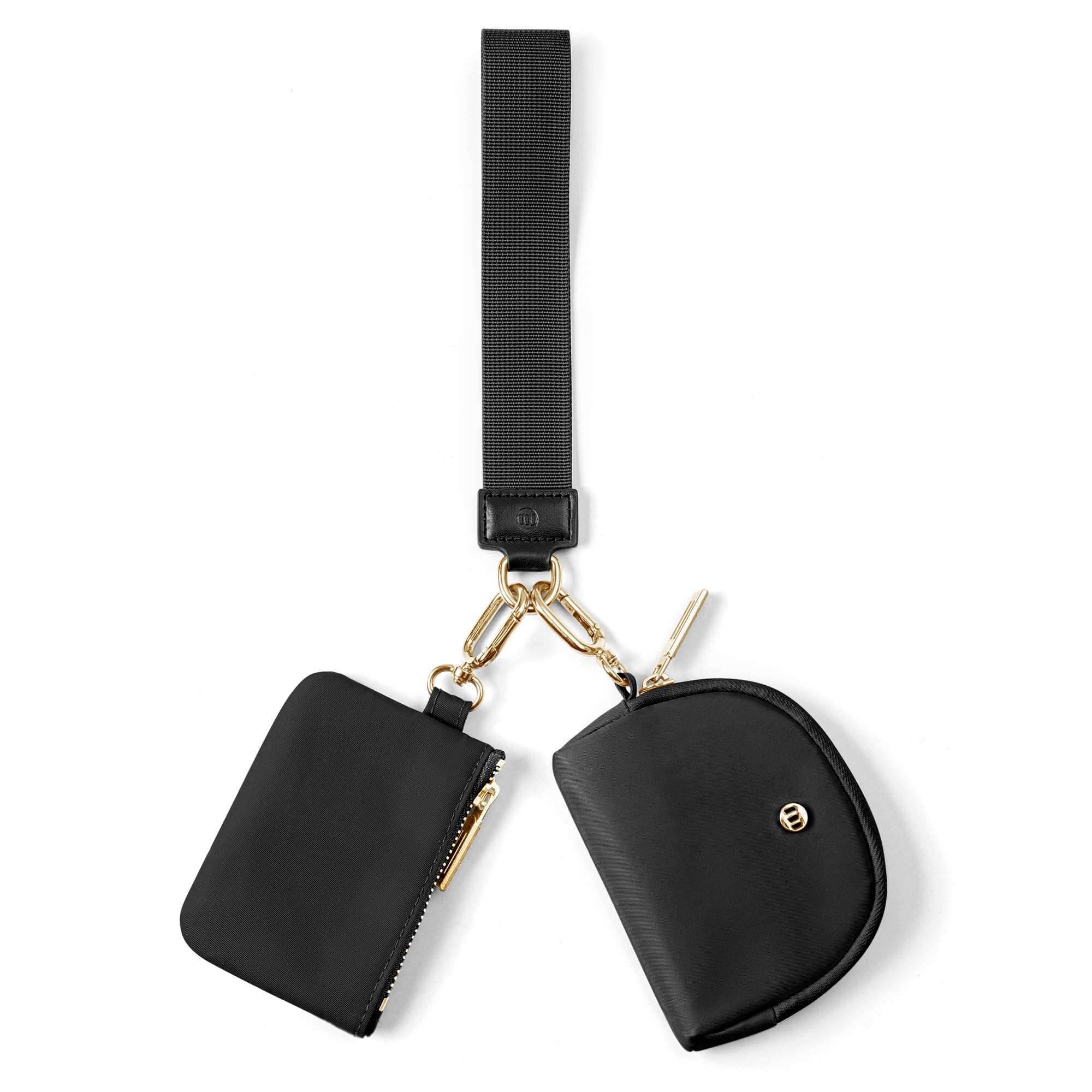 Mini Zip Around Wristlet Wallets for Women -KeyChain Wallet with Detachable Dual Pouch Wristlet -Key Chain Coin Purse Small Wallets