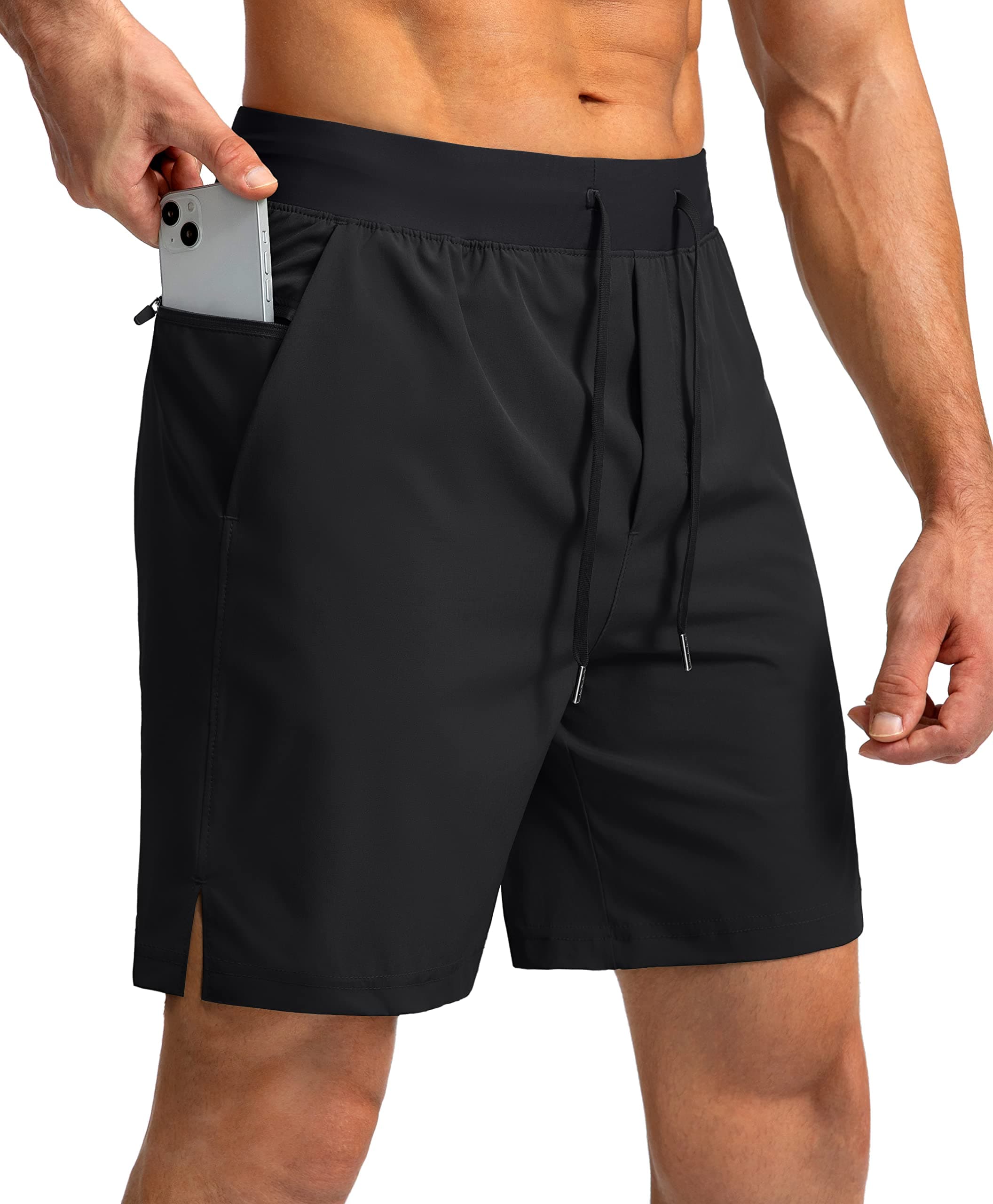 Men's Running Shorts with Zipper Pockets 9"/ 7"/ 5" Lightweight Basketball Gym Workout Athletic Shorts