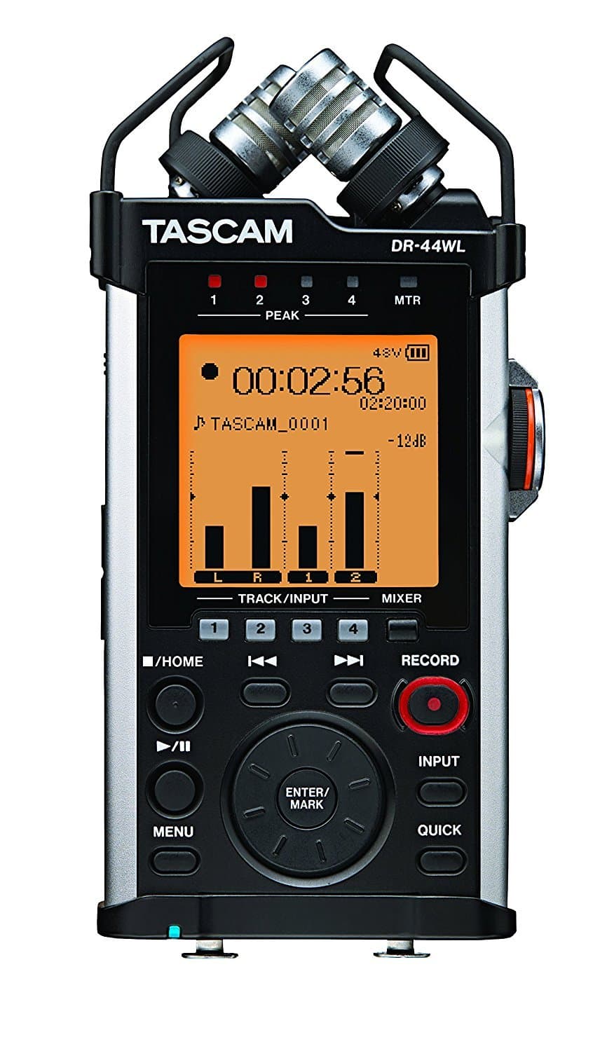 TASCAM 4TR DR-44WL Linear PCM Recorder, Supports High Resolution/Wi-Fi Connectivity
