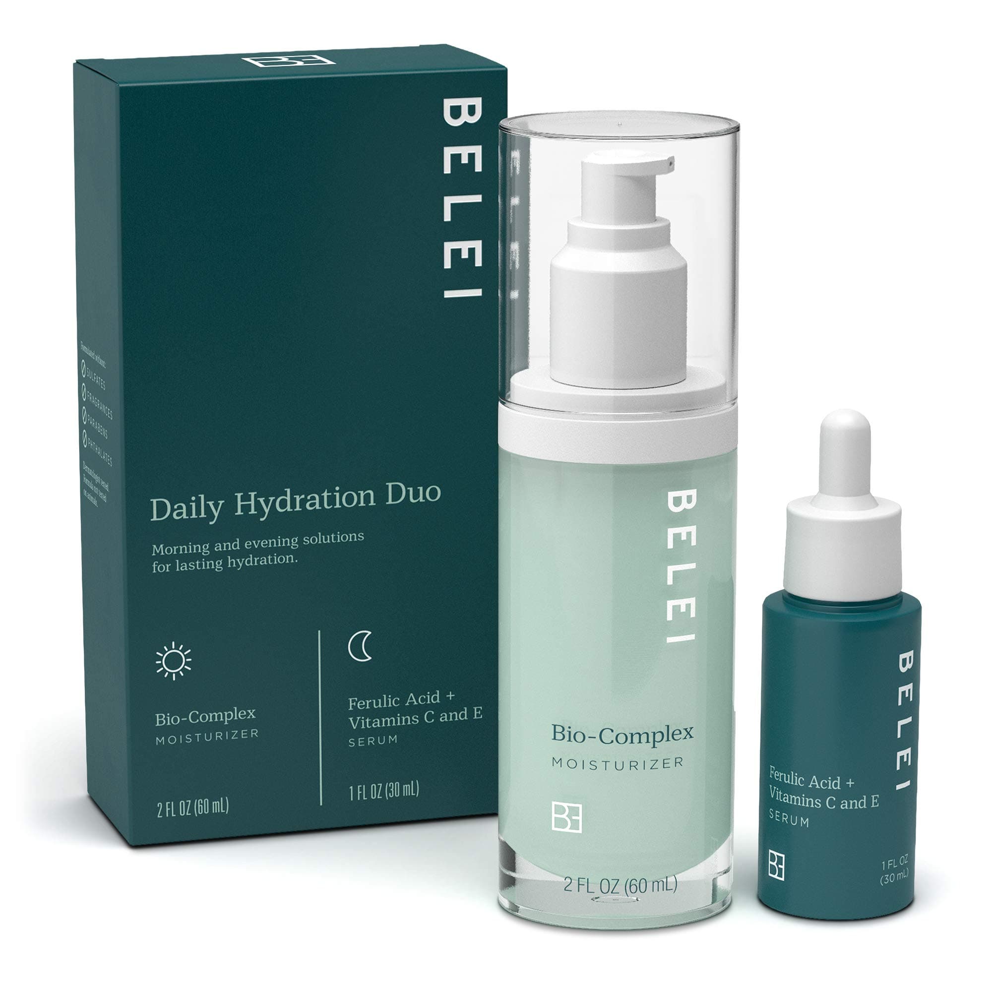 by Amazon: 'Daily Hydrating' Duo Skin Care Starter Kit (Bio-Complex Moisturizer and Ferulic Acid + Vitamins C & E) Helps with Fine Lines, Hydration, and Uneven Skin Tone