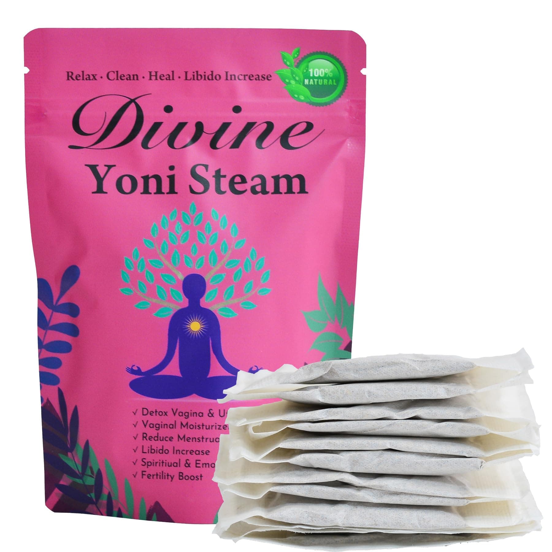 Hiherbs Yoni Steaming Herbs, Pack of 2 for Women l Cleansing and Tightening Detox at Home, Organic Yoni Steam Herbs for Fibroid and pH Balance 12 Bags