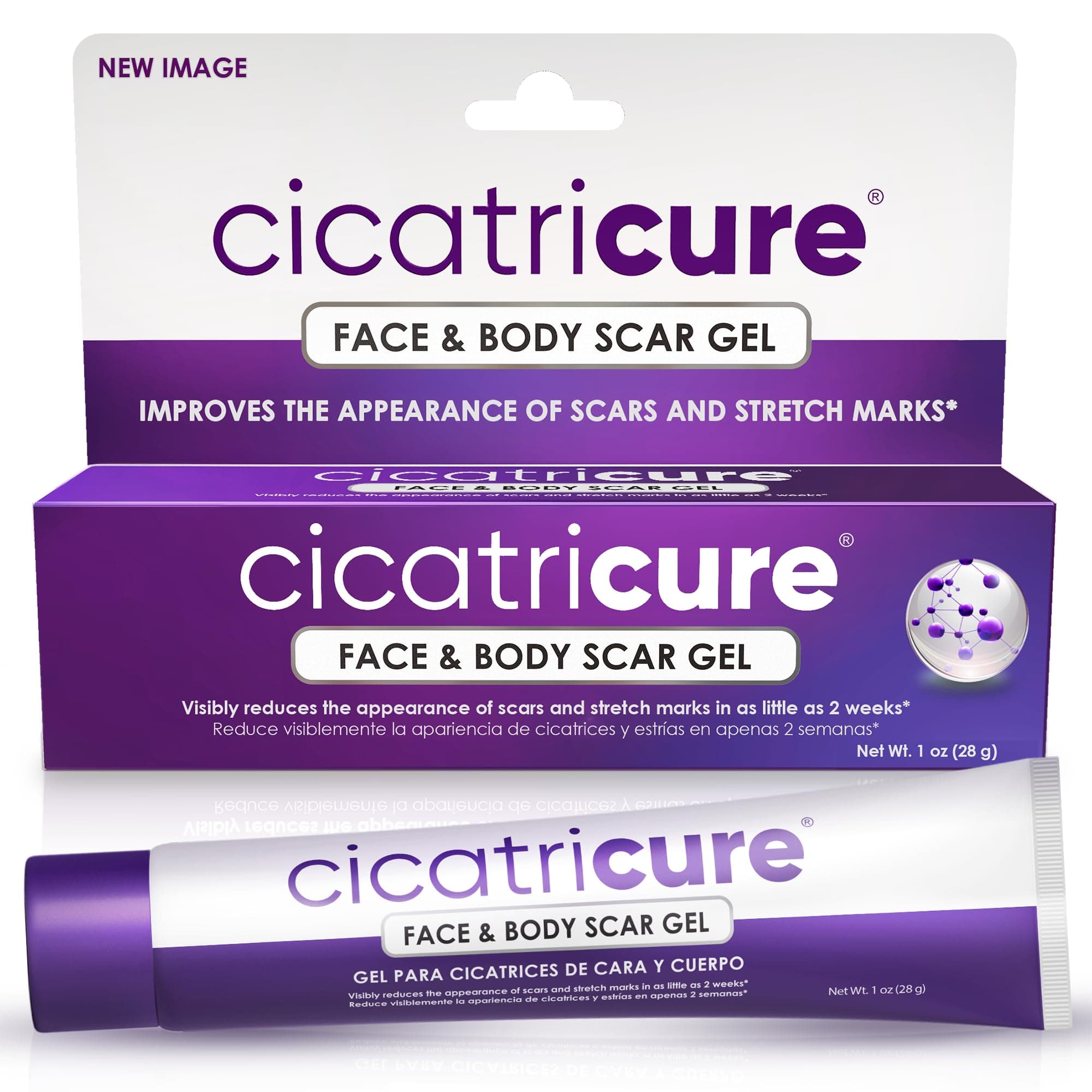 Face & Body Scar Gel, Reduces the Appearance of Old & New Scars, Stretch Marks, Surgery, Injuries, Burns and Acne, 1 Ounce (Packaging May Vary)