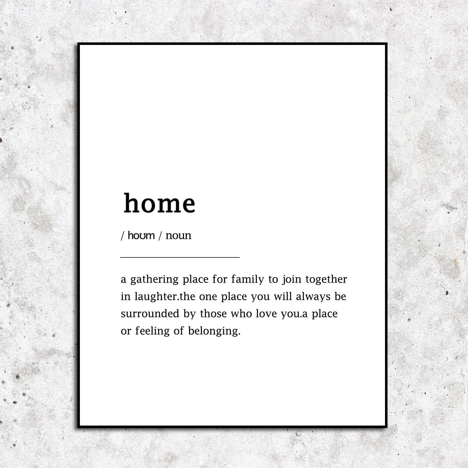 Inspirational Typography Wall Art Print Home Definition Wall Art Poster Romantic Painting Minimalist Motivational Art Poster for Living Room 8x10inch Unframed