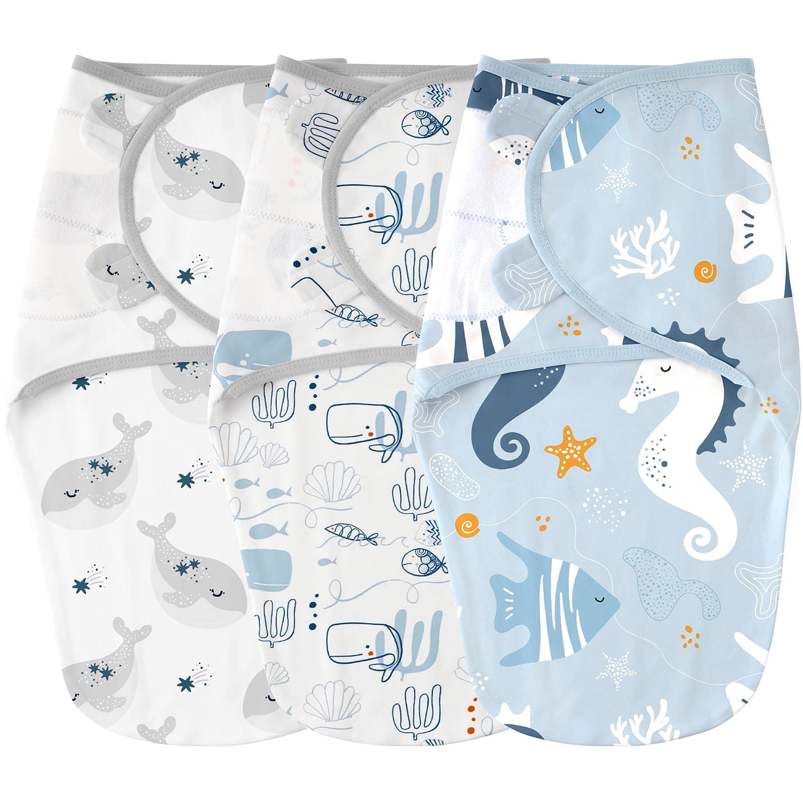 Yoofoss Baby Swaddles for Newborns 100% Organic Cotton, Adjustable Swaddle Sleep Sack 3-6 Months Newborn Swaddle Sack, Breathable Soft(Medium)