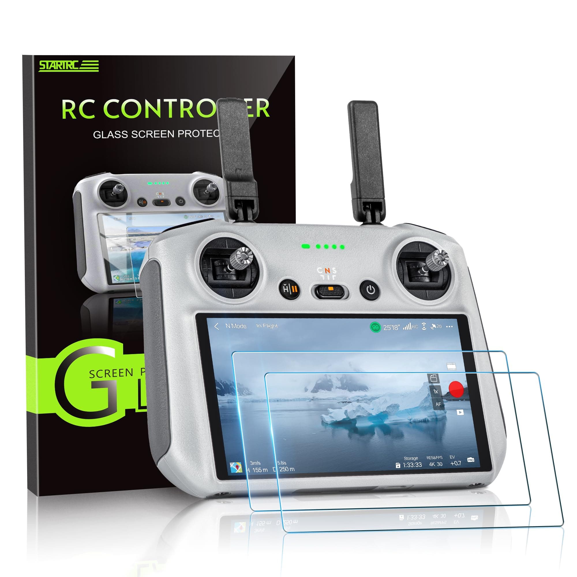 Mini 3/Mini 3 Pro HD Tempered Glass Screen Protector Film for DJI Air 3/Mini 3/Mini 3 Pro RC Remote Controller Accessories (2 PACK)