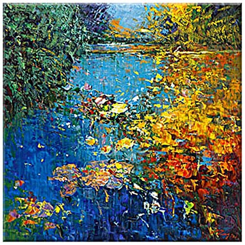 Idyll I of Madjid, GICLEE, Print Digital Printing On White Artist Canvas, Stretcher Frame, Landscape, Screen Size 90 cm X 90 cm, and Pictures, Mural, Stretcher Frame Picture