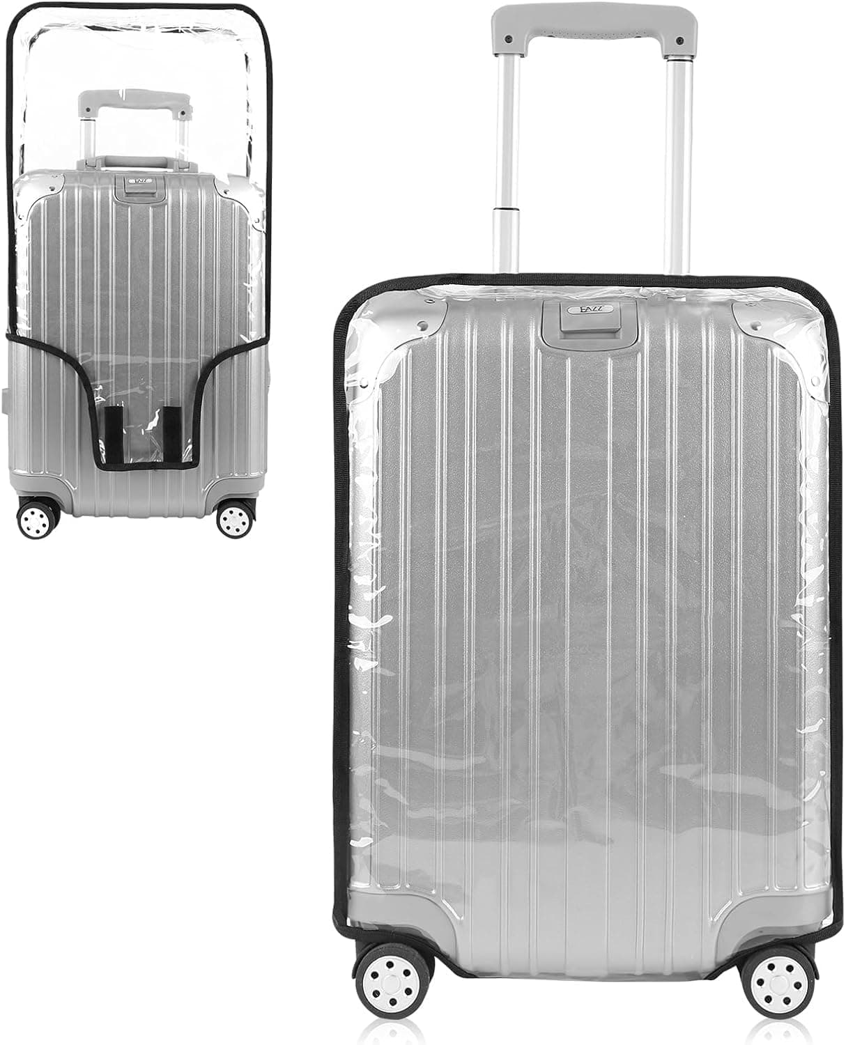 Suitcase Cover,Clear Transparent Luggage Protector Set, Heavy-Duty PVC Covers for Travel Suitcases Bags, Reusable,Anti-Scratch, Waterproof, Dustproof, Tear-Resistant