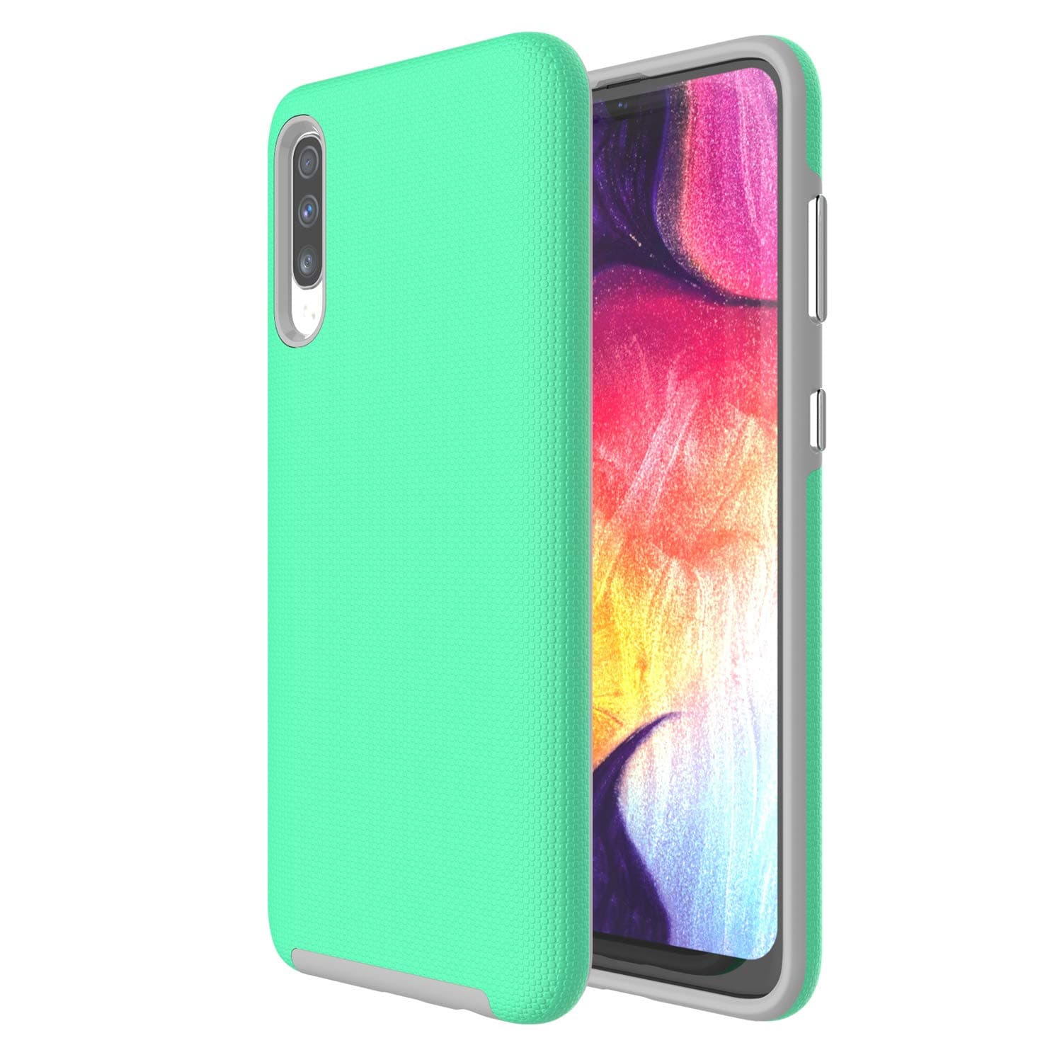 ALDHOFA Samsung Galaxy A50 Shockproof Slim Dual Layer Protective Case Cover for Samsung Galaxy A50 Mint