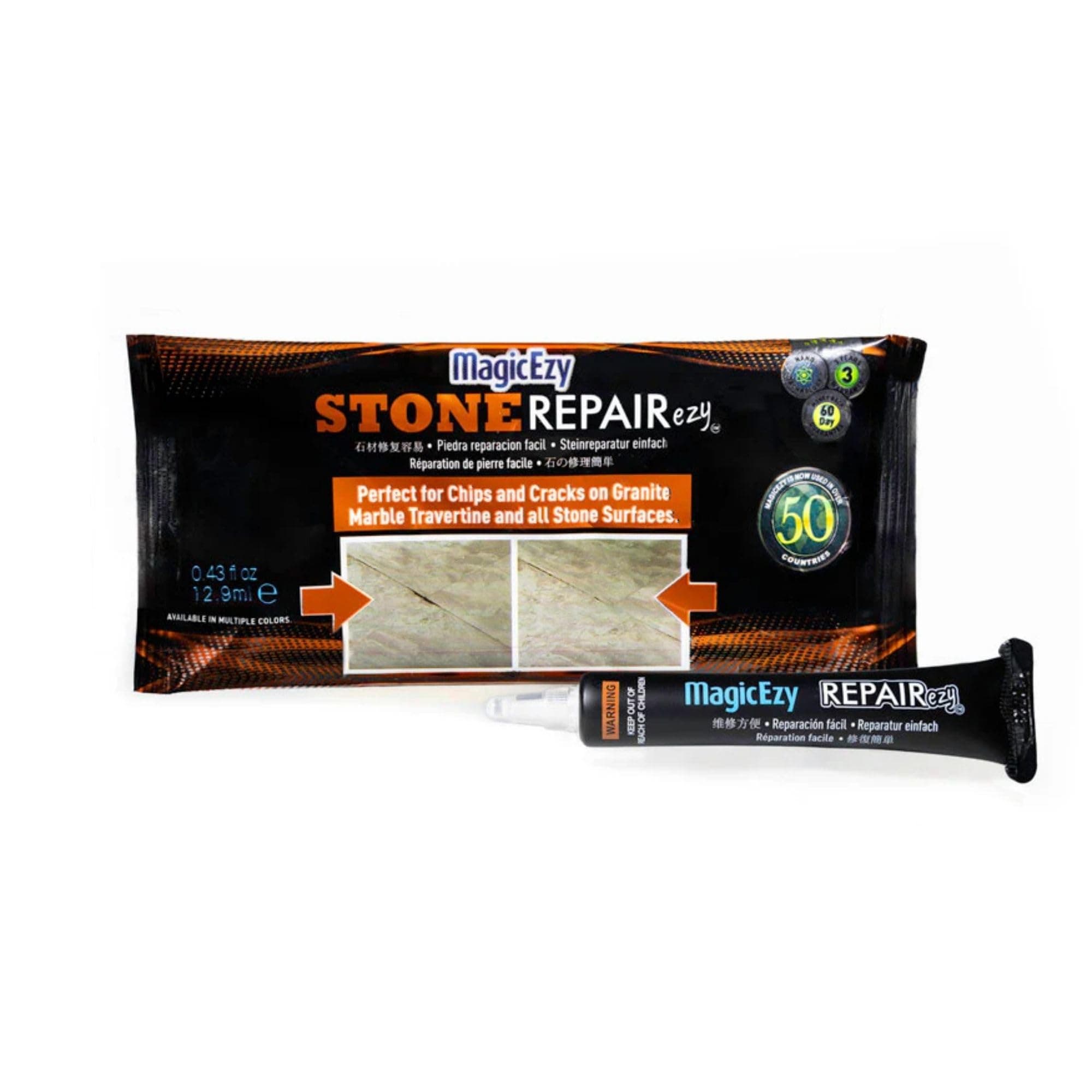 Magicezy Stone Repairezy (Light Gray/White): Granite, Marble, Quartz, Travertine Repair Kit | Countertops, Tiles Gap Filler, Crack Touch Up Putty - Expert Repairs