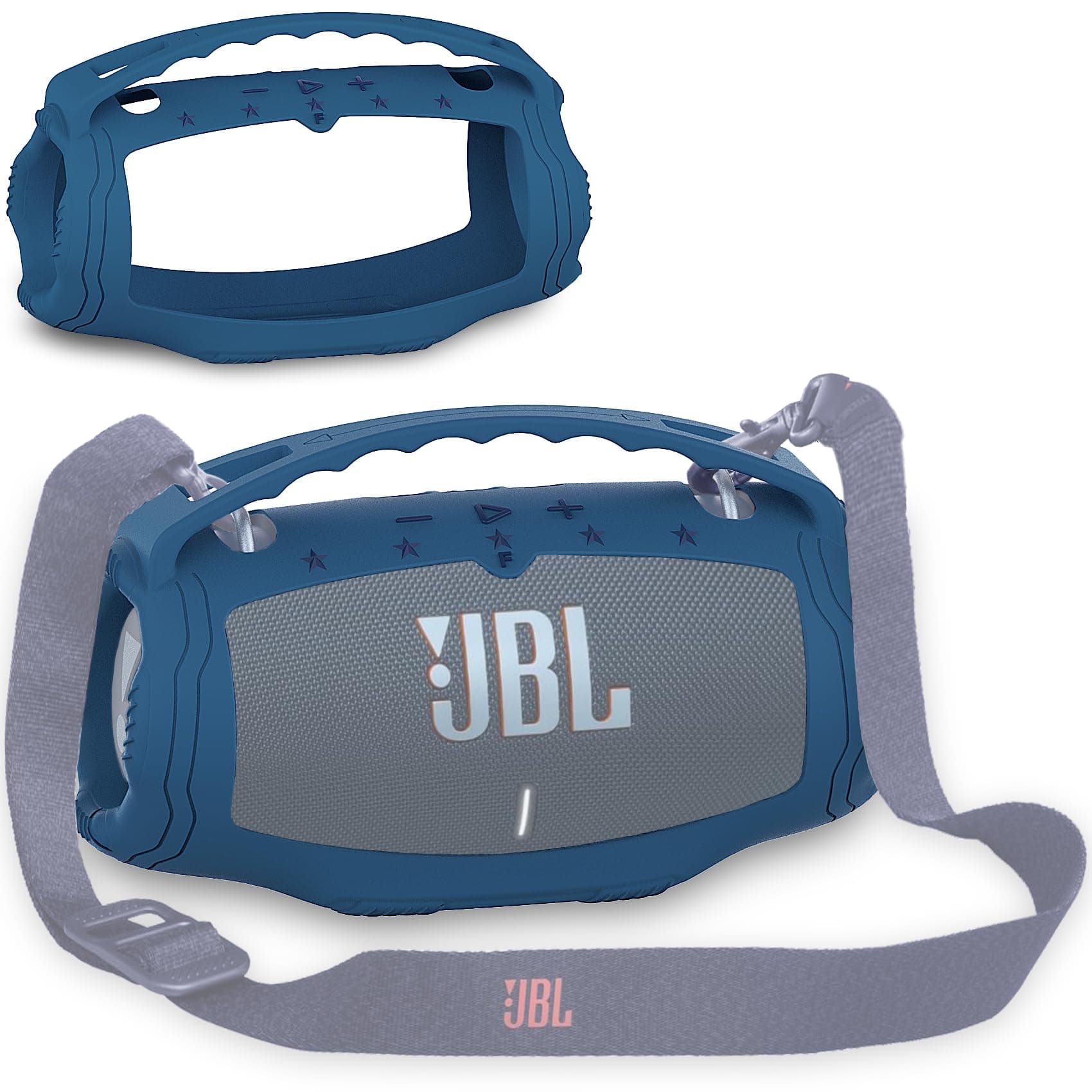 JCHPINE Silicone Cover Case for JBL Xtreme 4 Portable Bluetooth Speaker, Protective Skin Holder for JBL Xtreme 4 Portable Bluetooth Speaker Accessories (Only Case) (Blue)