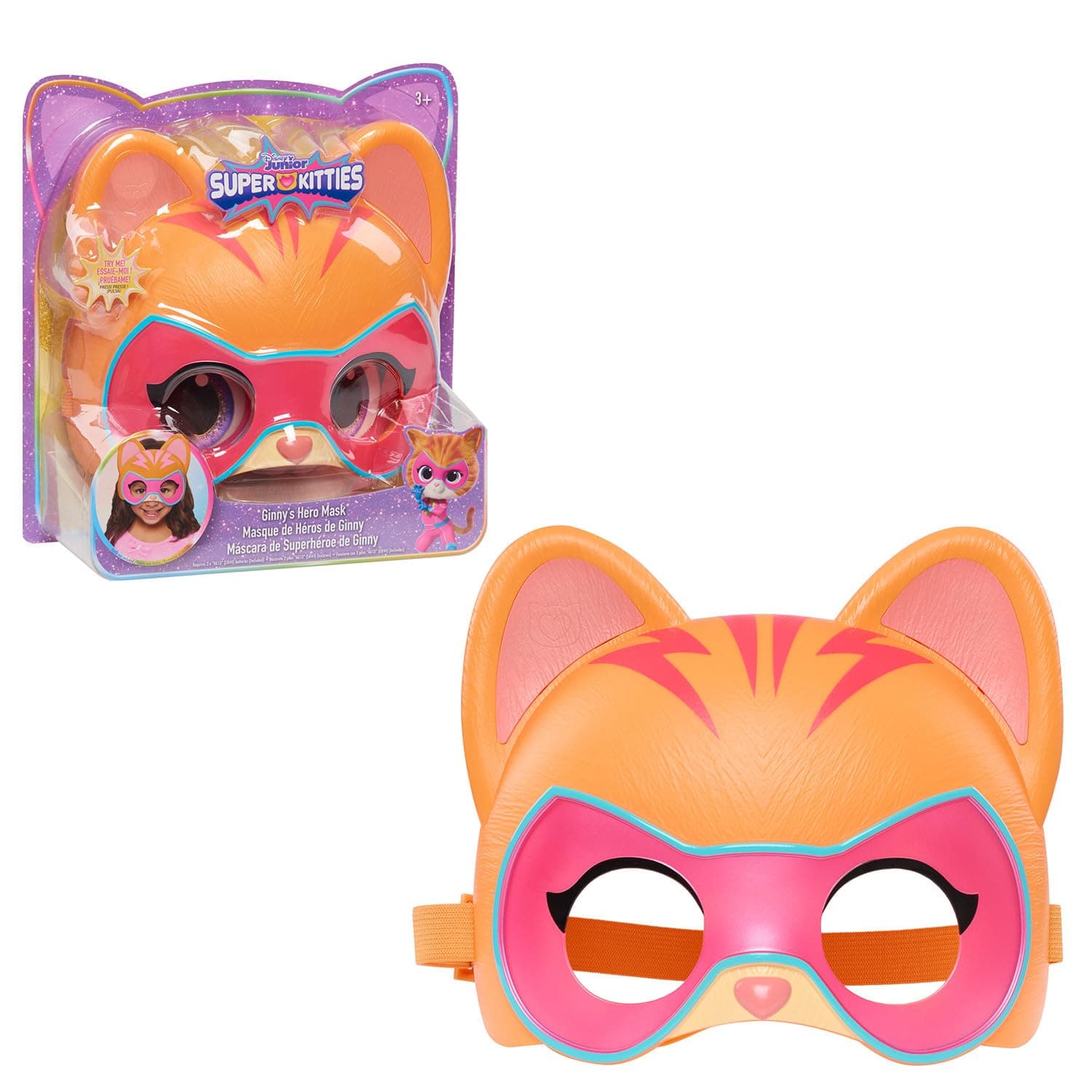 Disney Junior SuperKitties Hero Mask - Ginny, Kids Toys for Ages 3 Up by Just Play