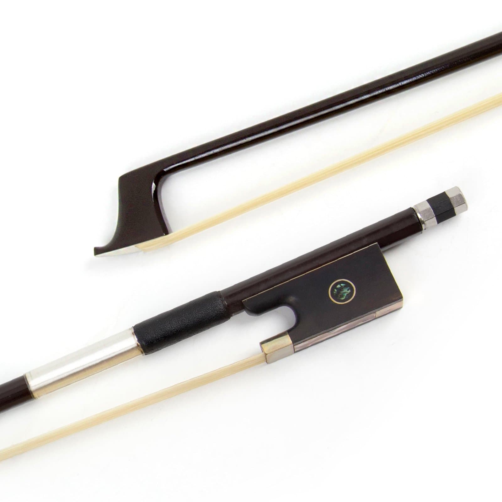 Kmise Carbon Fiber Violin Bows: Lightweight Violin Bow 4/4, Anti-Deformation Full Size Fiddle Bow, Ultra-Stretchy Horse Hair, Gift for Professional, Beginner, Adults, Kids Violins Practice (Coffee)
