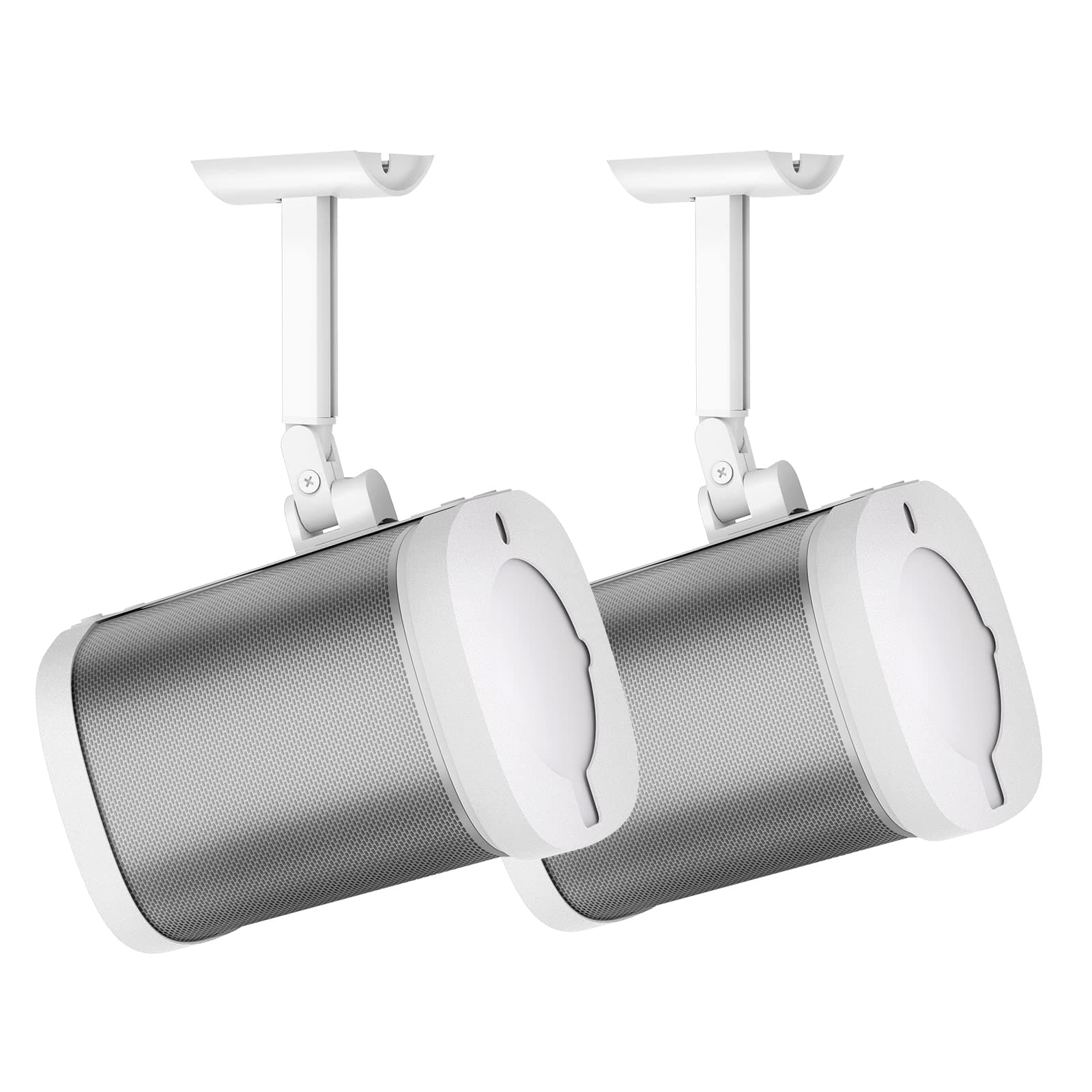 notiela Pair of Angle Adjustable Speaker Wall Mount for Sonos One, One SL, Play 1 Ceiling Mount for Sonos One SL Wall Bracket White, Support Wall & Ceiling Optional Mounting Ways