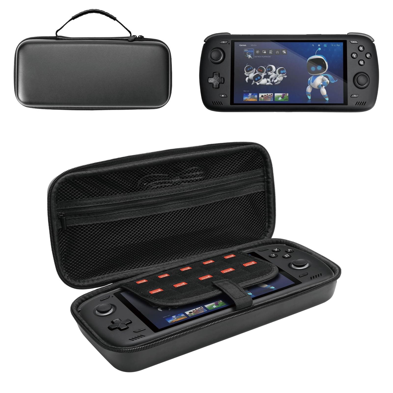 Hard Carrying Case for Ayn Odin 2, Waterproof Storage Bag Compatible with Odin2 Handheld Game Consoles, EVA Travel Storage Case, Black/White