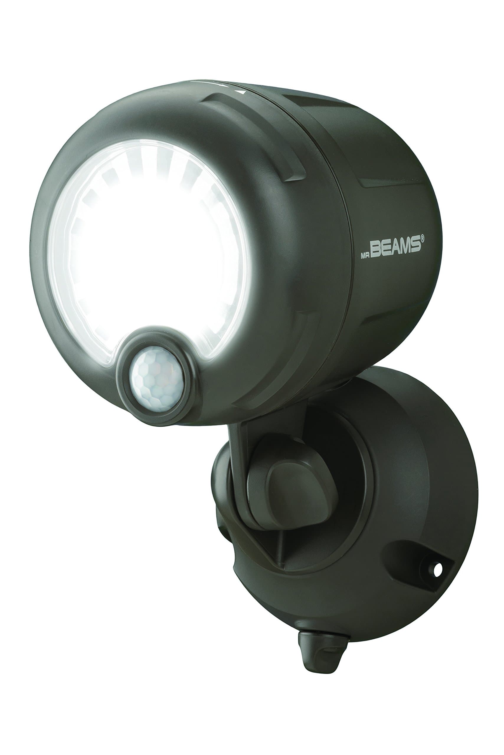 Mr. Beams MB360XT-Brn-01-00 Wireless 200 Lm Battery-Operated Outdoor Motion-Sensor-Activated LED Spotlight, Dark Brown