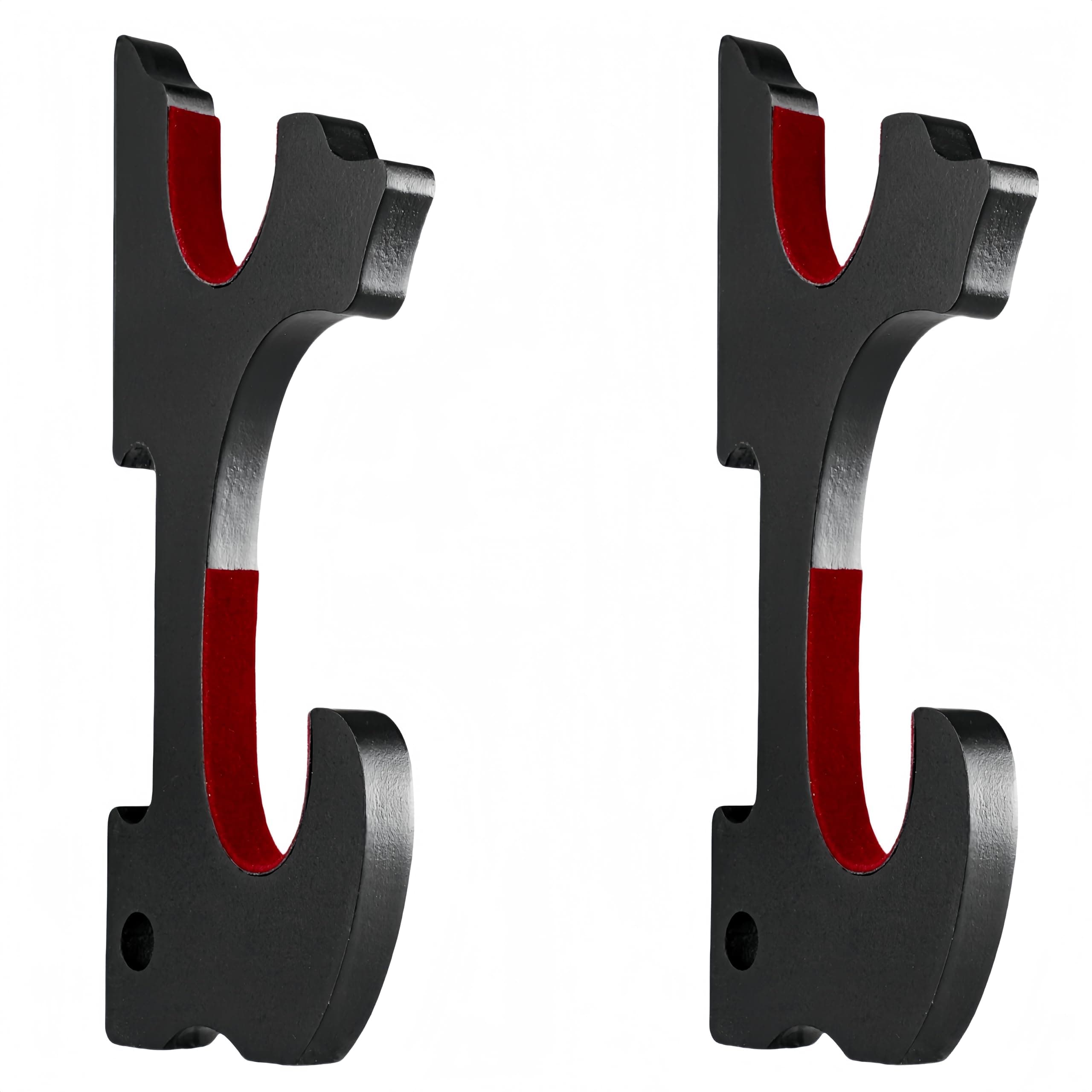 Eforlife 2/Set Sword Hook Wall Mount Samurai Sword Hanger Display Holder Adjustable for Katana Wakizashi Tanto Genji Sword Weapon Rack (2-Tier Padded)