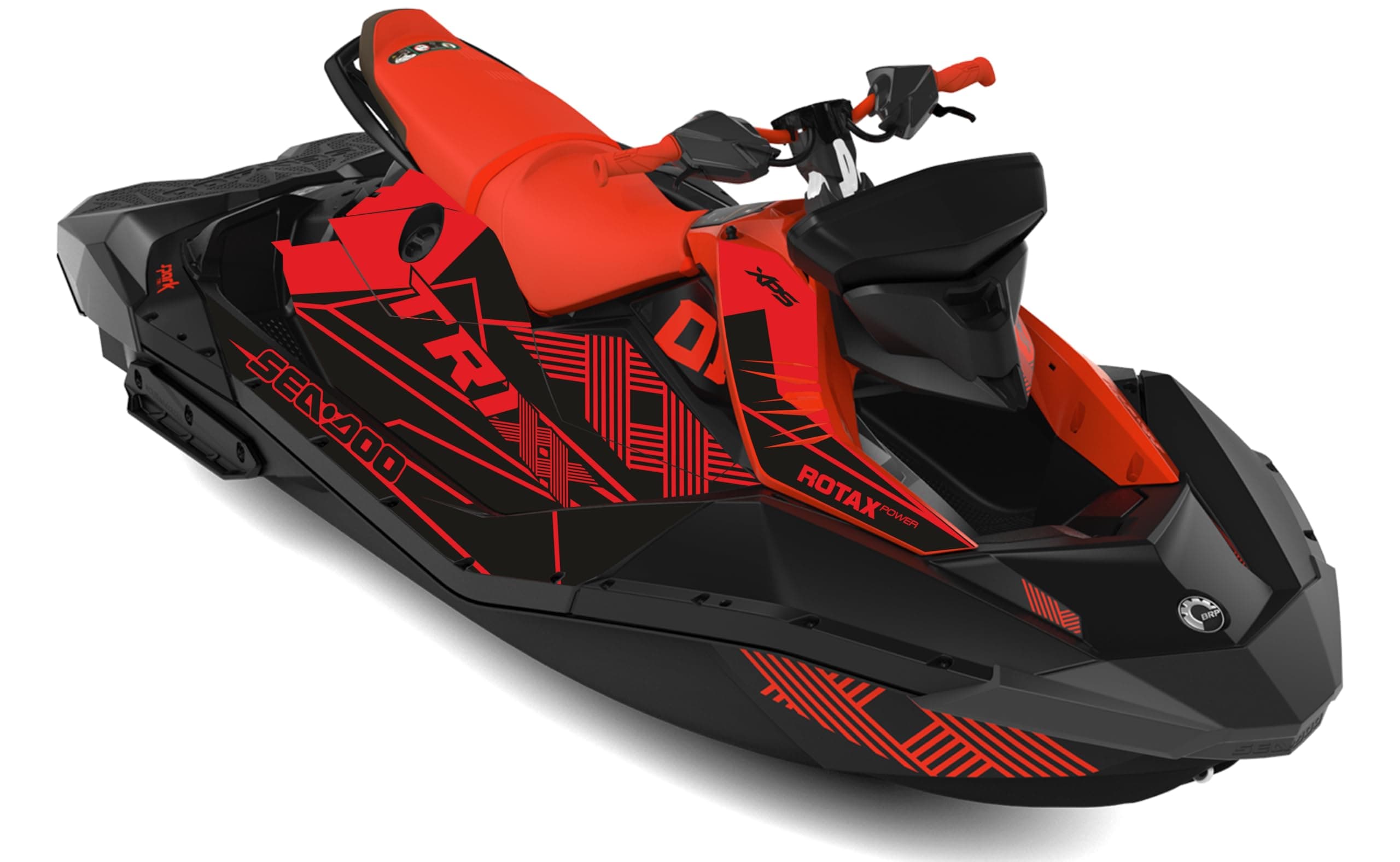 Fit for SeaDoo Spark TRIXX 2UP 3UP Vinyl Sticker Decal Graphics Set – Jetski (2016-2023), Bubble-Free Technology, Protective Laminate, UV Resistant Decals (Lava Red 1)