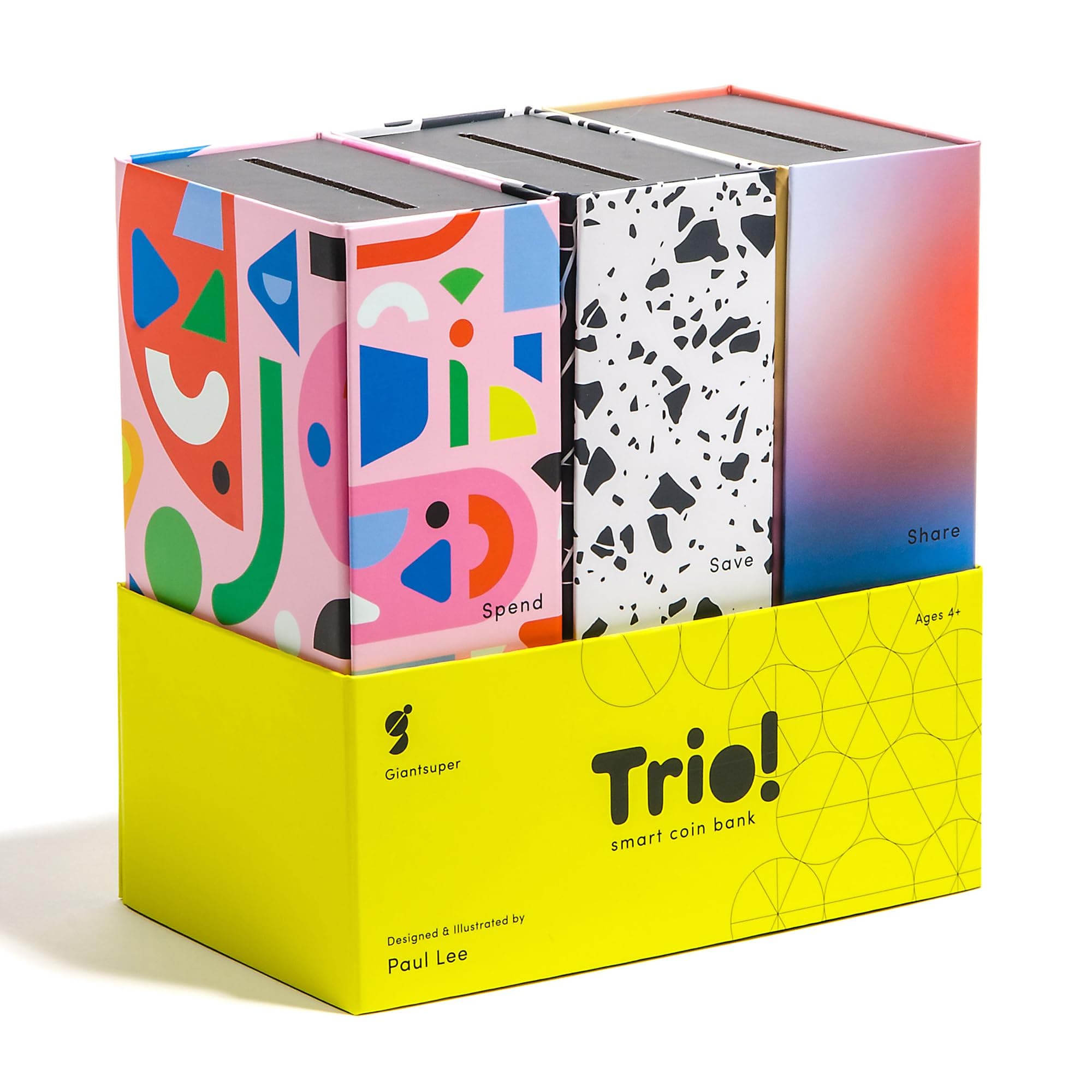 Trio! Smart Coin Bank: 3-in-1 Money-Wise Educational Piggy Bank