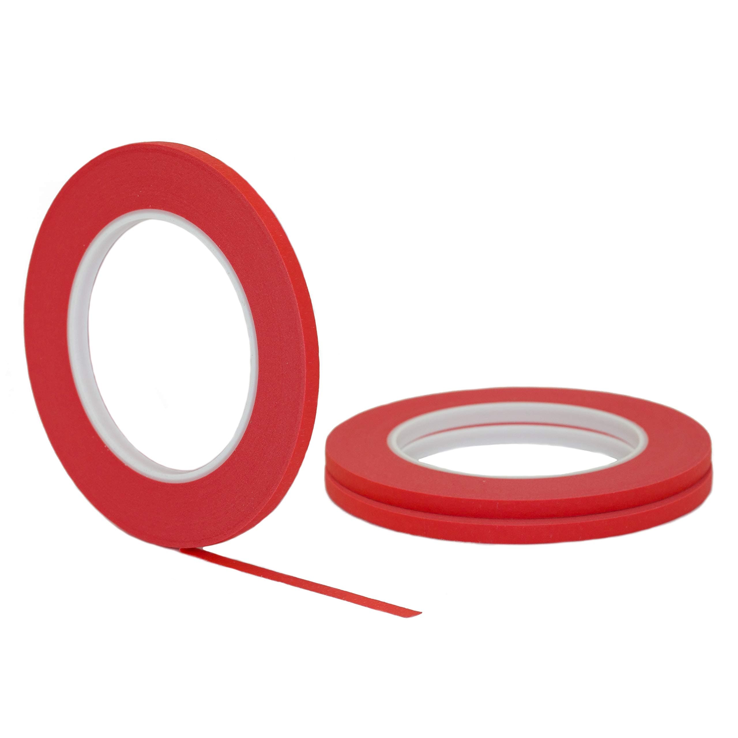 STIKK Painters Tape - 3pk Red Painter Tape - 1/4 inch x 60 Yards - Paint Tape for Painting, Edges, Trim, Ceilings - Masking Tape for DIY Paint Projects - Residue-Free Painting Tape