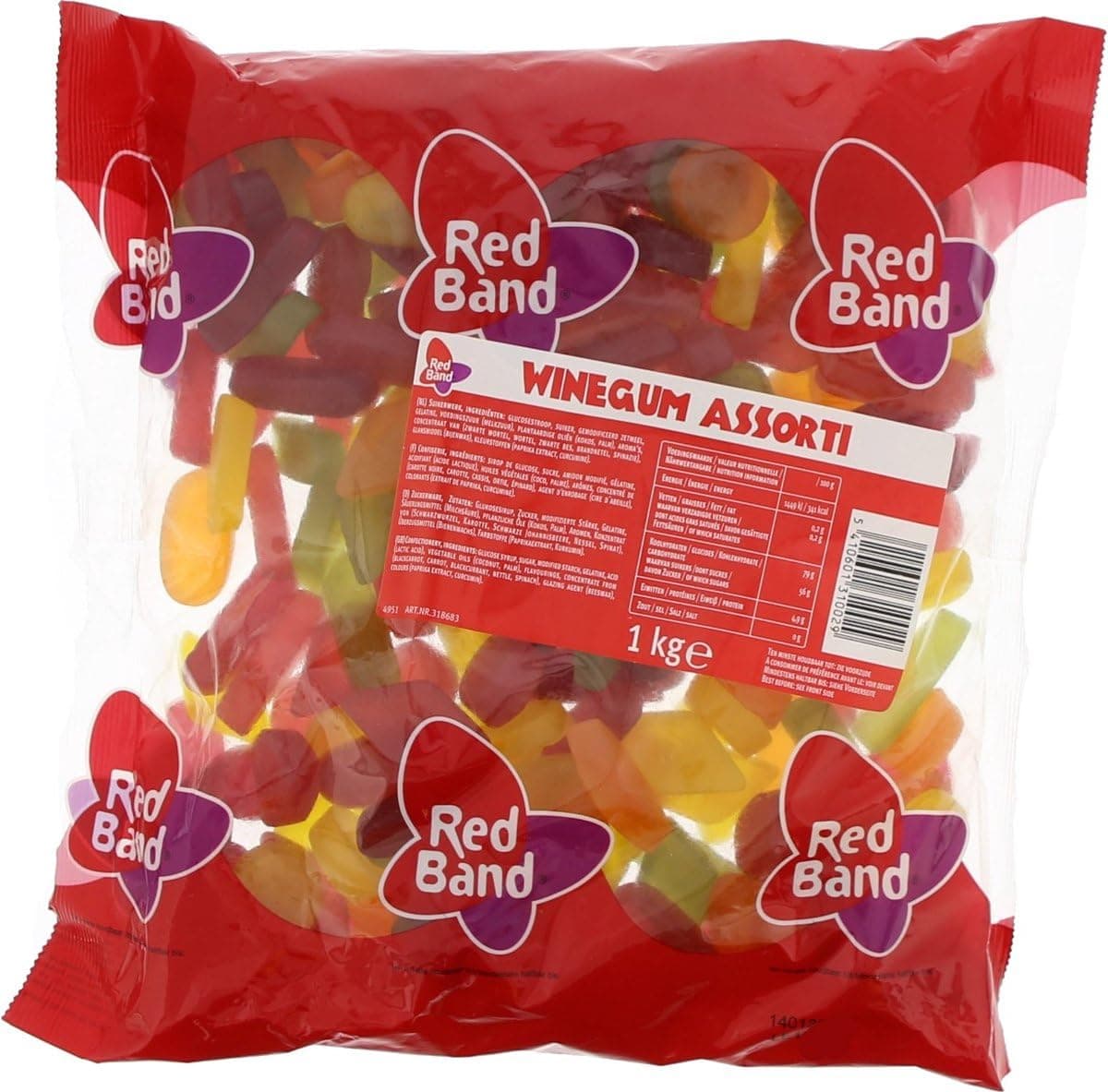 Red Band Winegums Assortment Bag 1kg