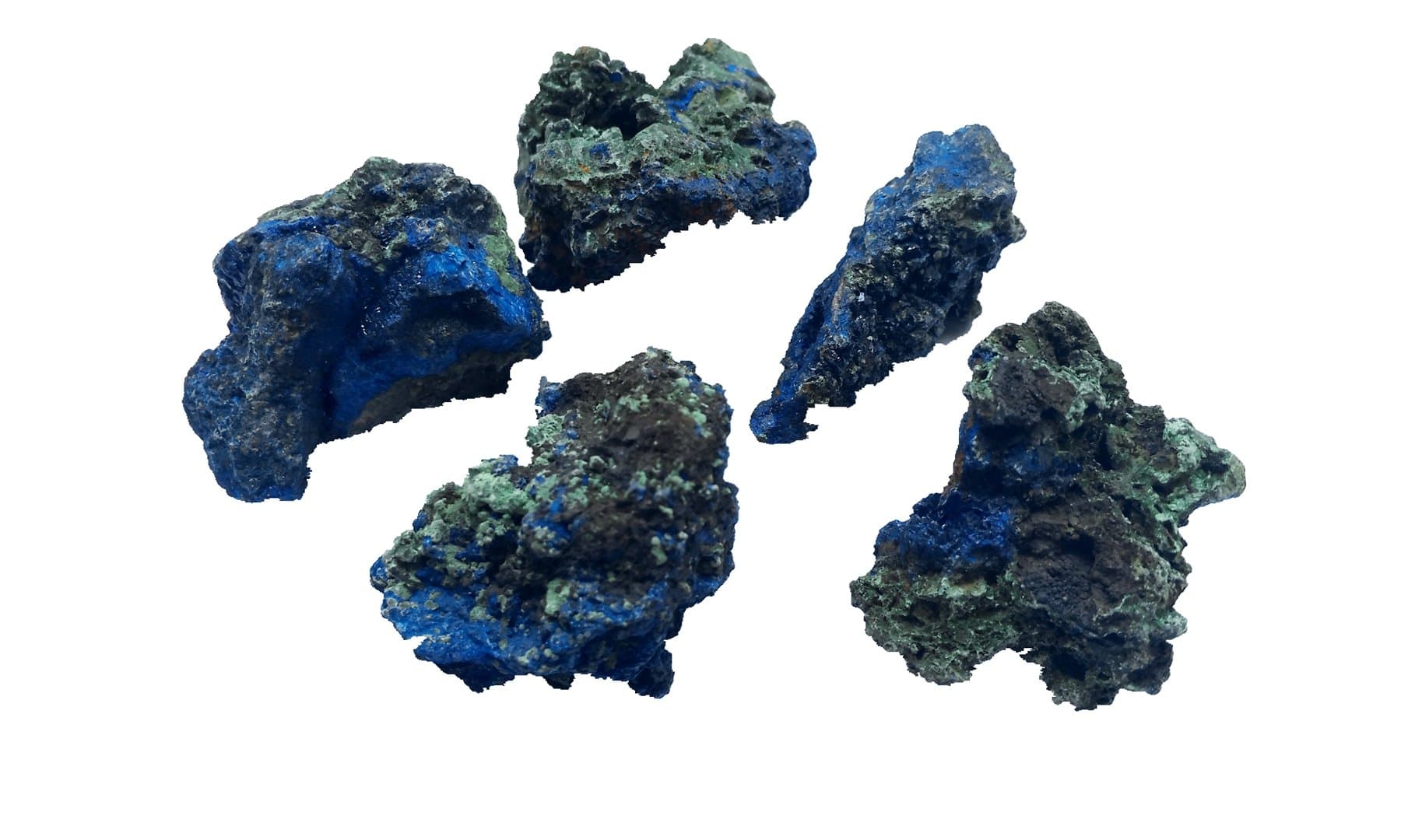 Beadiy-Natural Azurite Malachite Healing Crystal 1/2 Ib Healing Chakra,Mineral Specimens,Large Approx 1"-2.2"