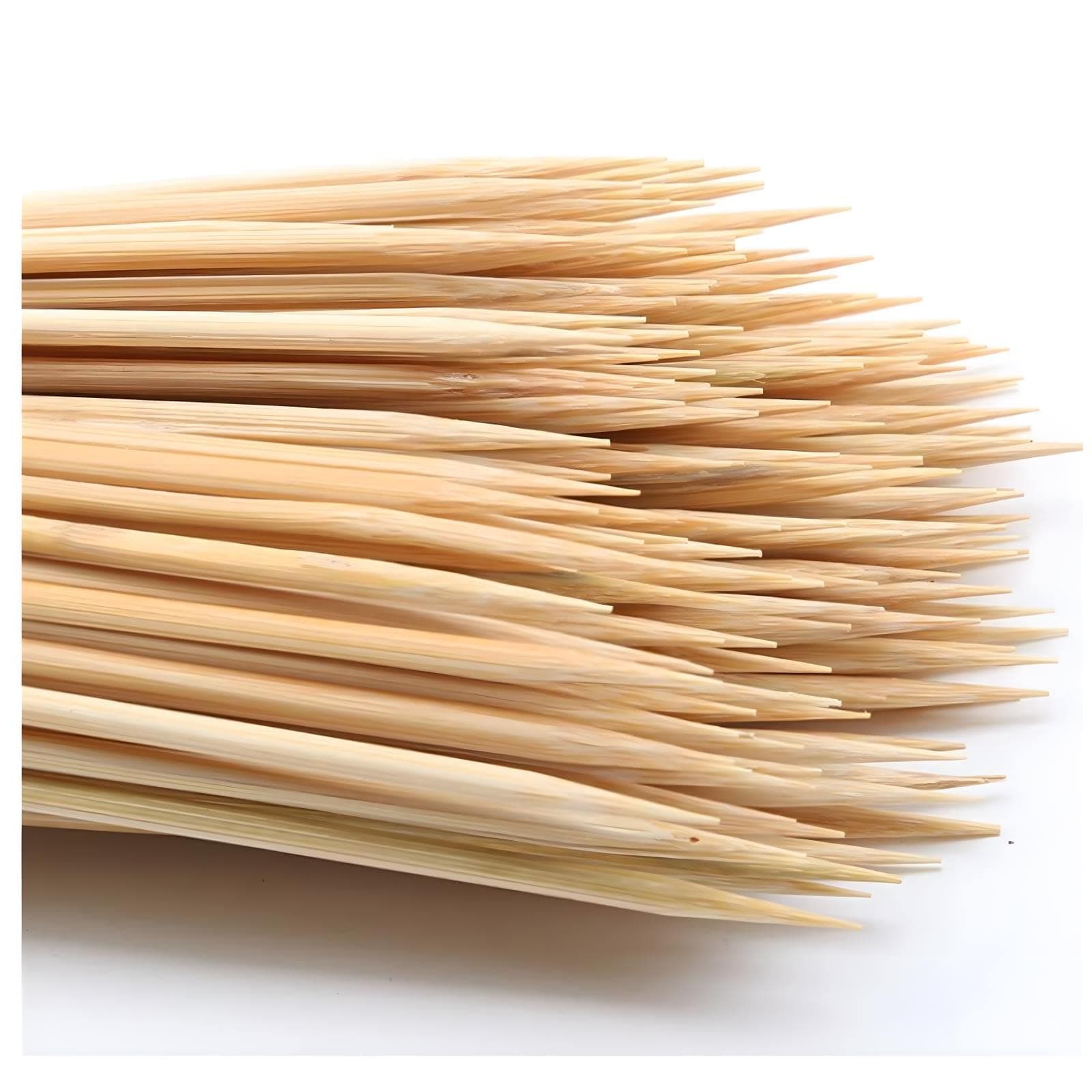 - 200PCS 6 inch Bamboo Skewers for wooden sticks, BBQ,Appetiser,Fruit,Cocktail,Kabob,Chocolate Fountain,Grilling,Kitchen,crafting and Party. Φ=3mm, More Size Choices 6"/8"/10"/12"/36"