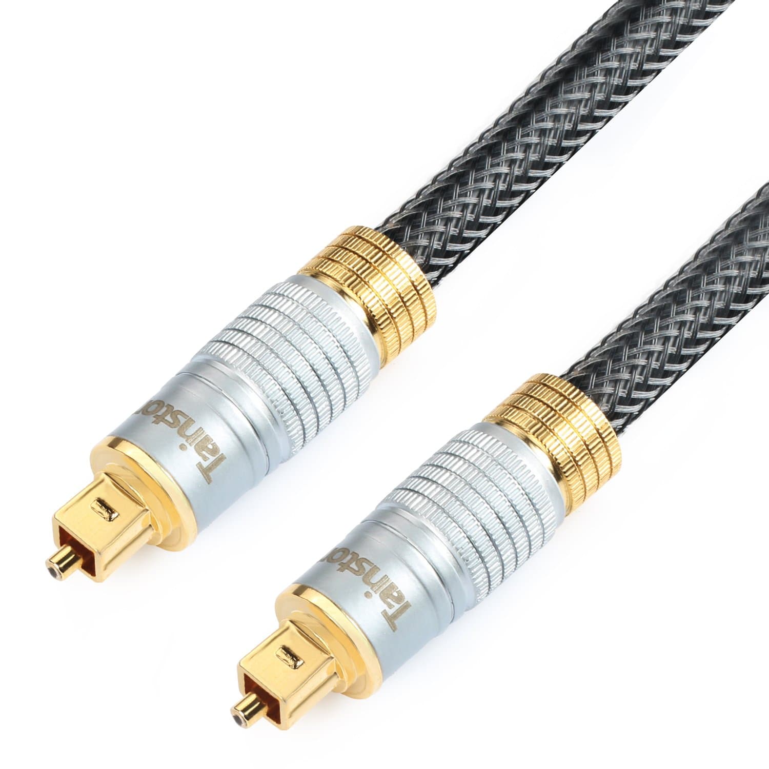 Tainston Digital Optical Audio Toslink Cable Gold Plated Fiber Cable-20 Feet