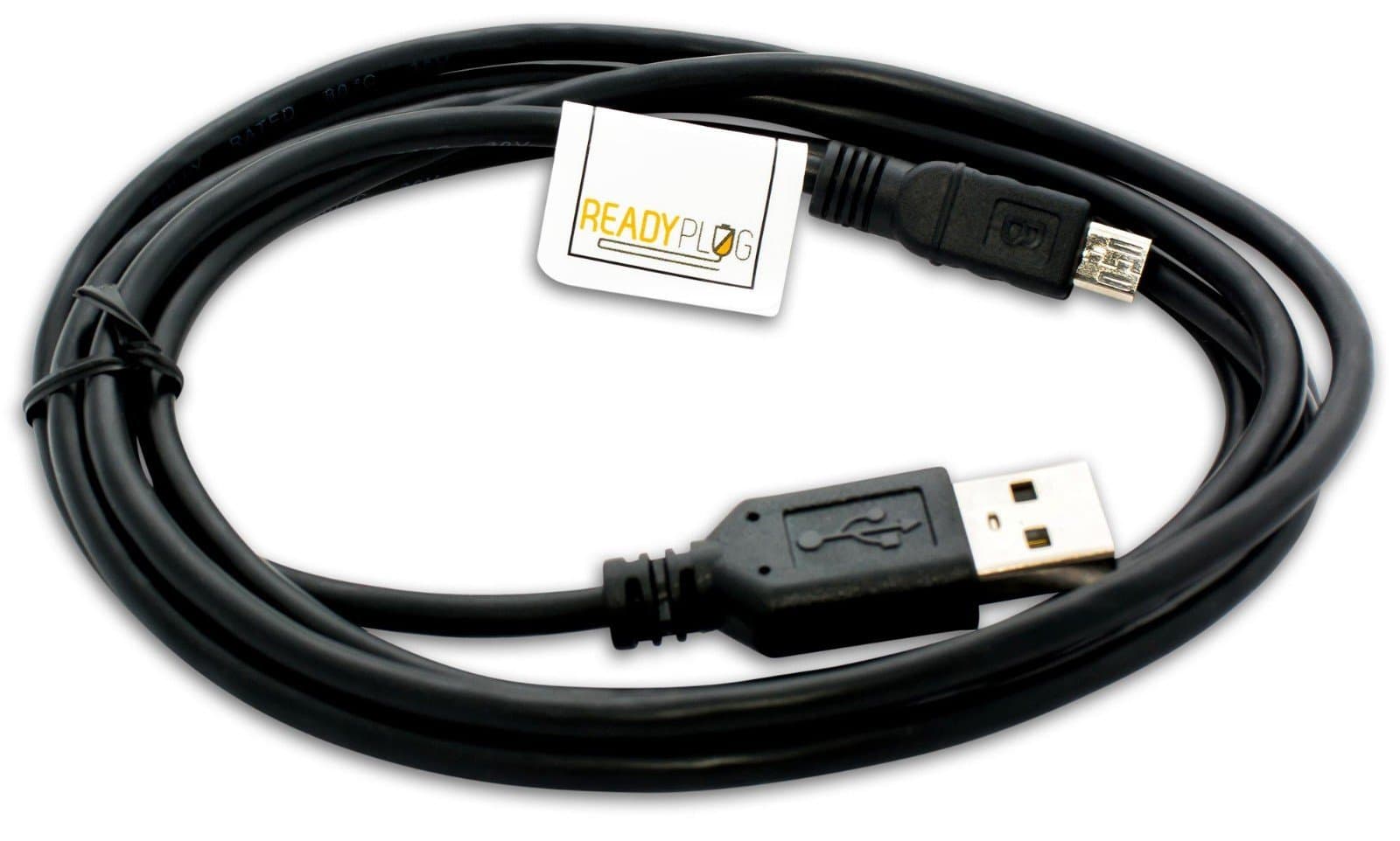 6ft ReadyPlugUSB Cable for HTC EVO, EVO 3D, EVO 4G, EVO 4G LTE USB A-B Micro Cable. Charger/Data/Computer/Sync Cord