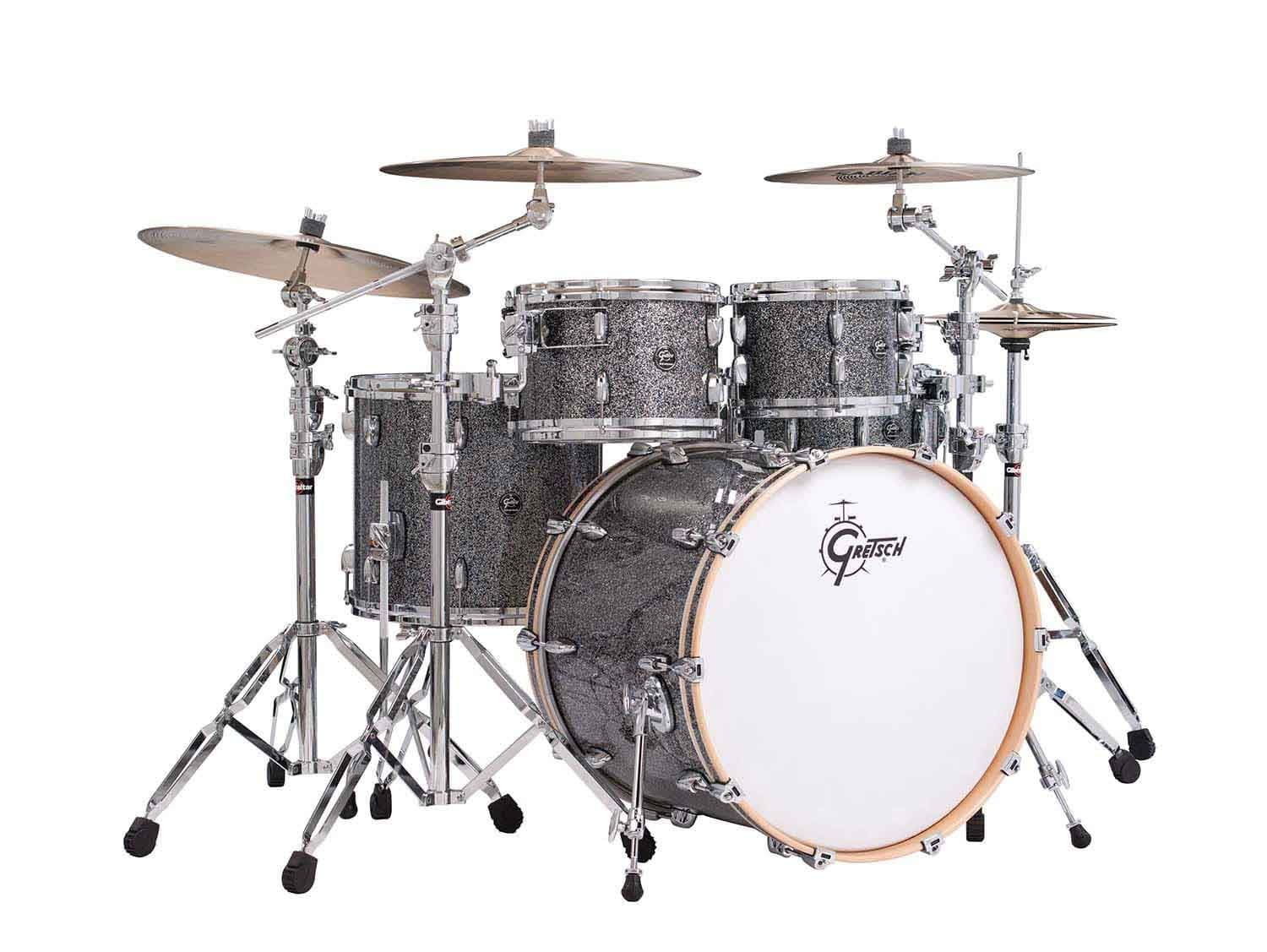 Gretsch New Renown Maple 4-Piece Euro Drum Set Shell Pack - Blue Metal Drum set -inch Blue metal