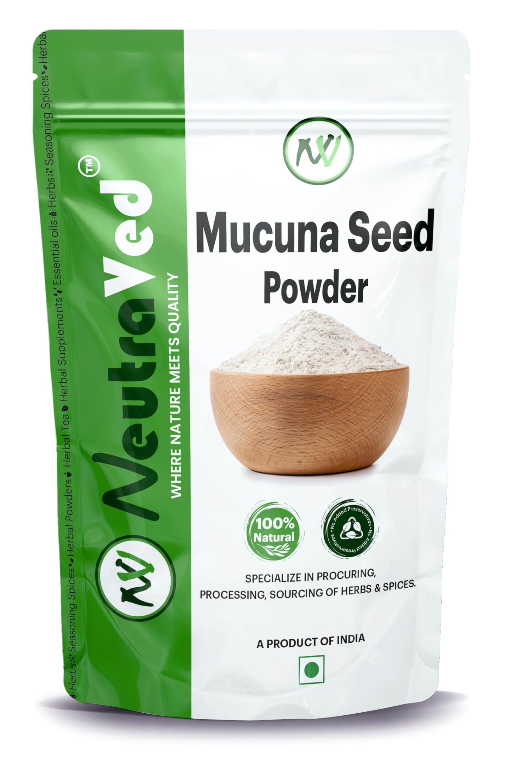Mucuna Pruriens Powder | Velvet Bean Powder | Kaunch Beej Churna - 100g