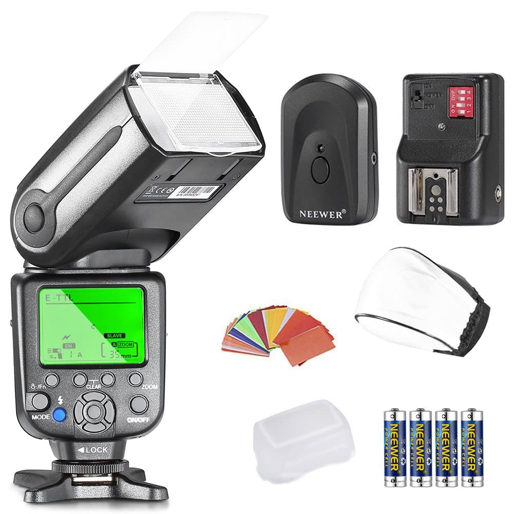 Neewer NW565EX E-TTL Slave Speedlite Kit for Canon 5D II 7D, 30D, 40D, 50D,EOS 300D 350D 400D 1000D 500D 550D 600D 700D 100D 1100D/Rebel XT Xti XS T1i T2i T3i T5i SL1 T3 and Other Canon Model