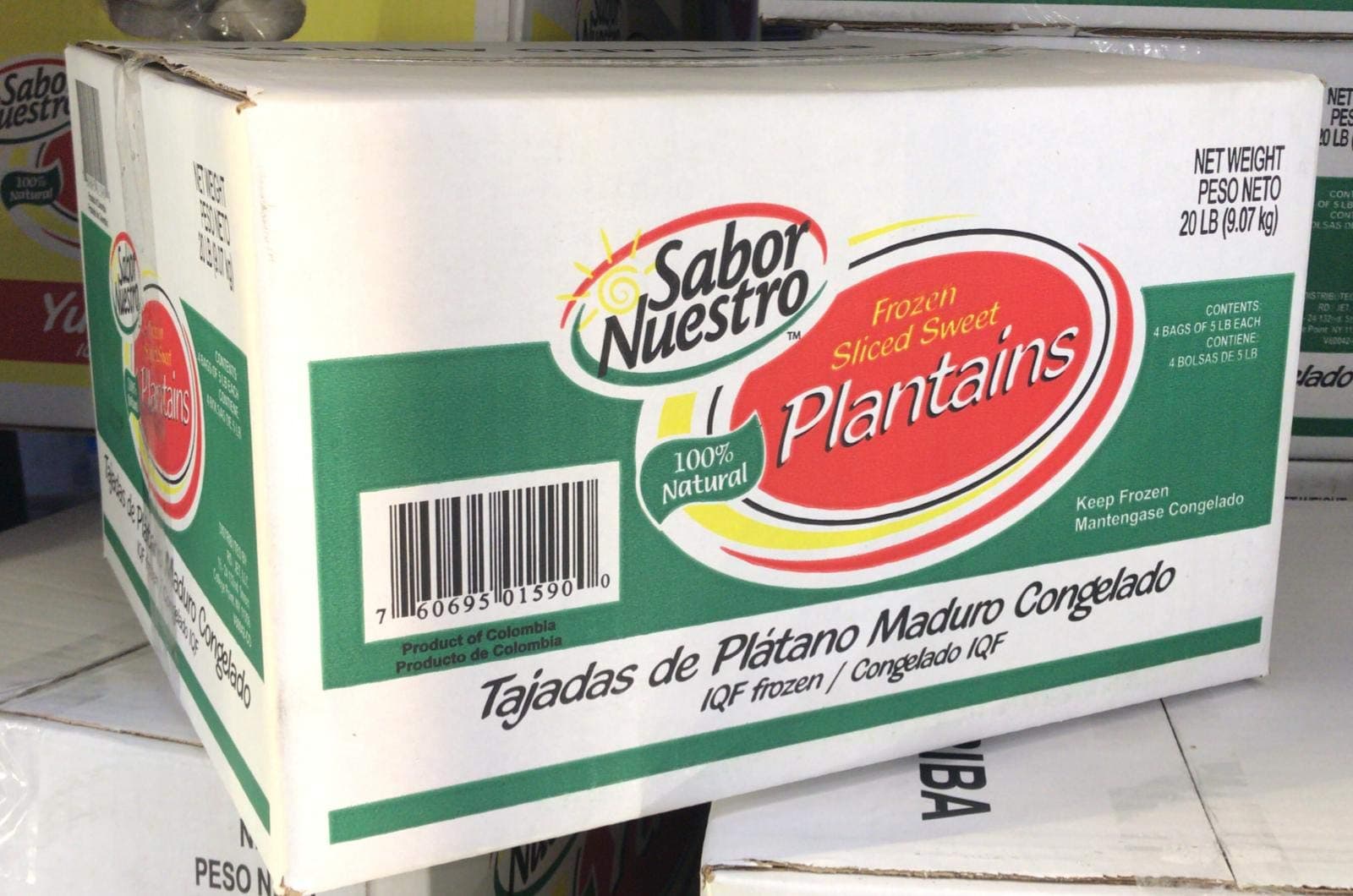 Frozen Sliced Sweet Plantains ONE 5 LB bag. AMAZON HAS THE WRONG IMAGE OF A CASE