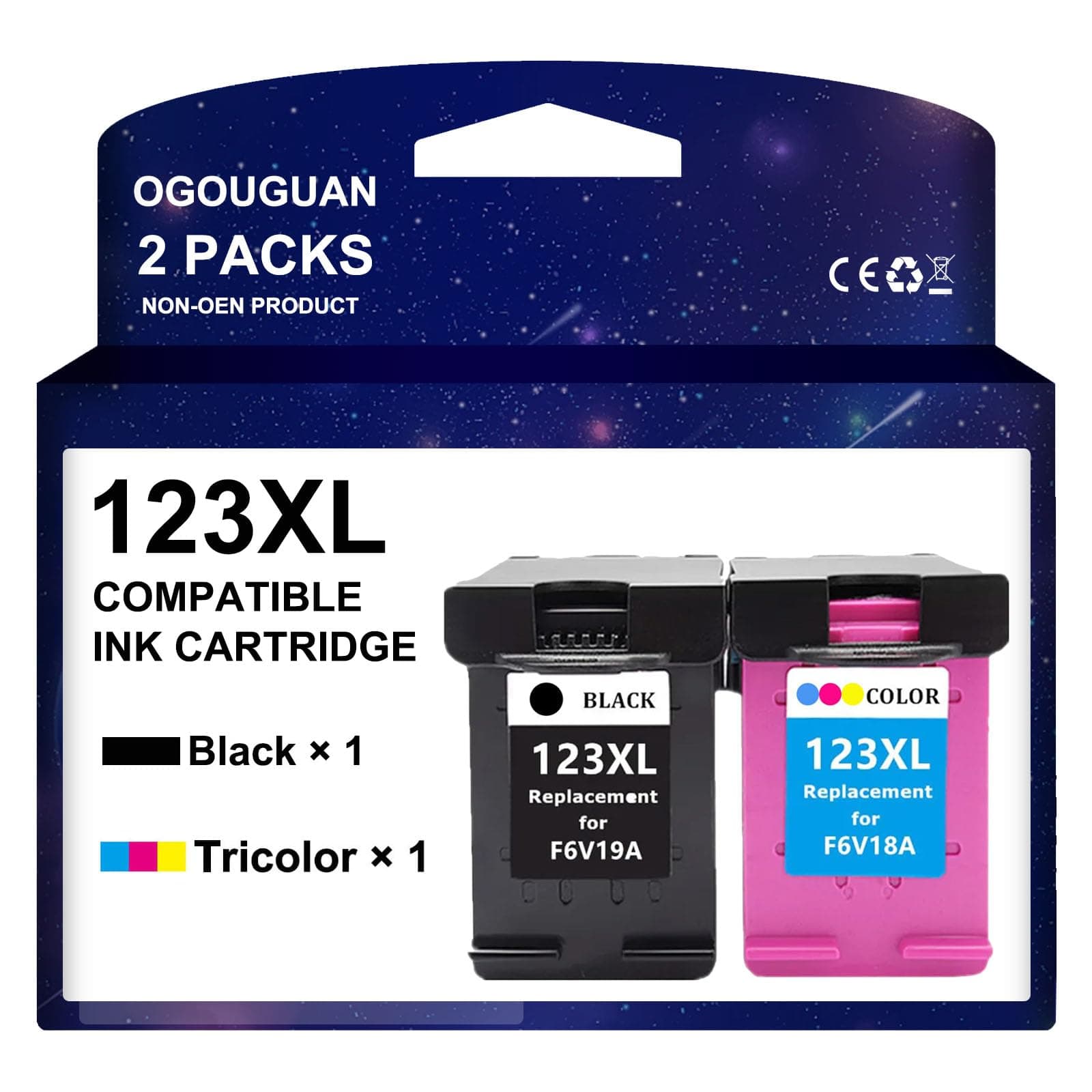 Sponsored Ad – Remanufactured Ink Cartridge 123 Replacement for HP 123 123XL for Deskjet 2130 2620 2630 2632 3639 Envy 4513 4520 4521 4522 Officejet 3830 4560 (1 Black 1 Tri-Color)