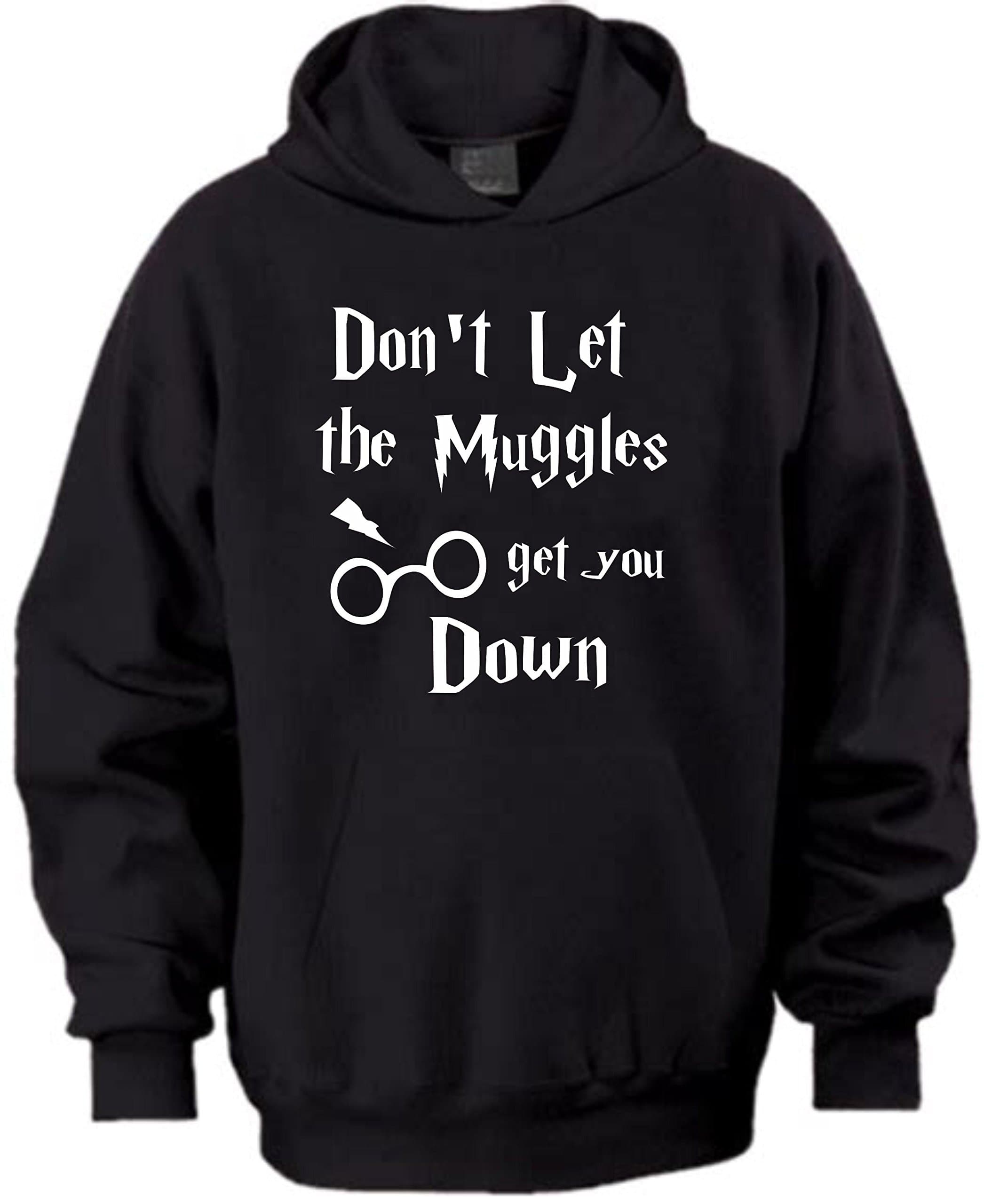 Dont LET The Muggles GET You Down Harry Potter Humour Funny Party Present Black Kids Hoodie