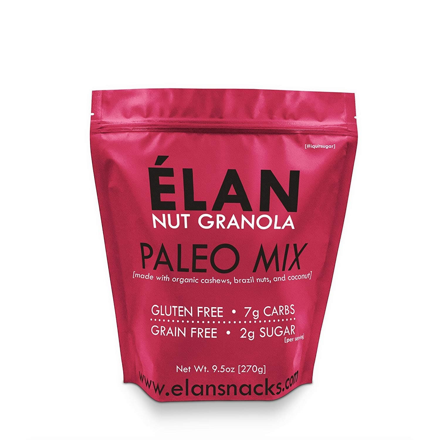 Yoleez Healthy Paleo Granola, Low Carb High Fat Cereal - Keto Alkaline Diet Snack Food - Gluten Free, Grain Free Sodium Free, Non GMO (Cashew Macadamia Brazil Nut, 9.5 Ounce Bag)