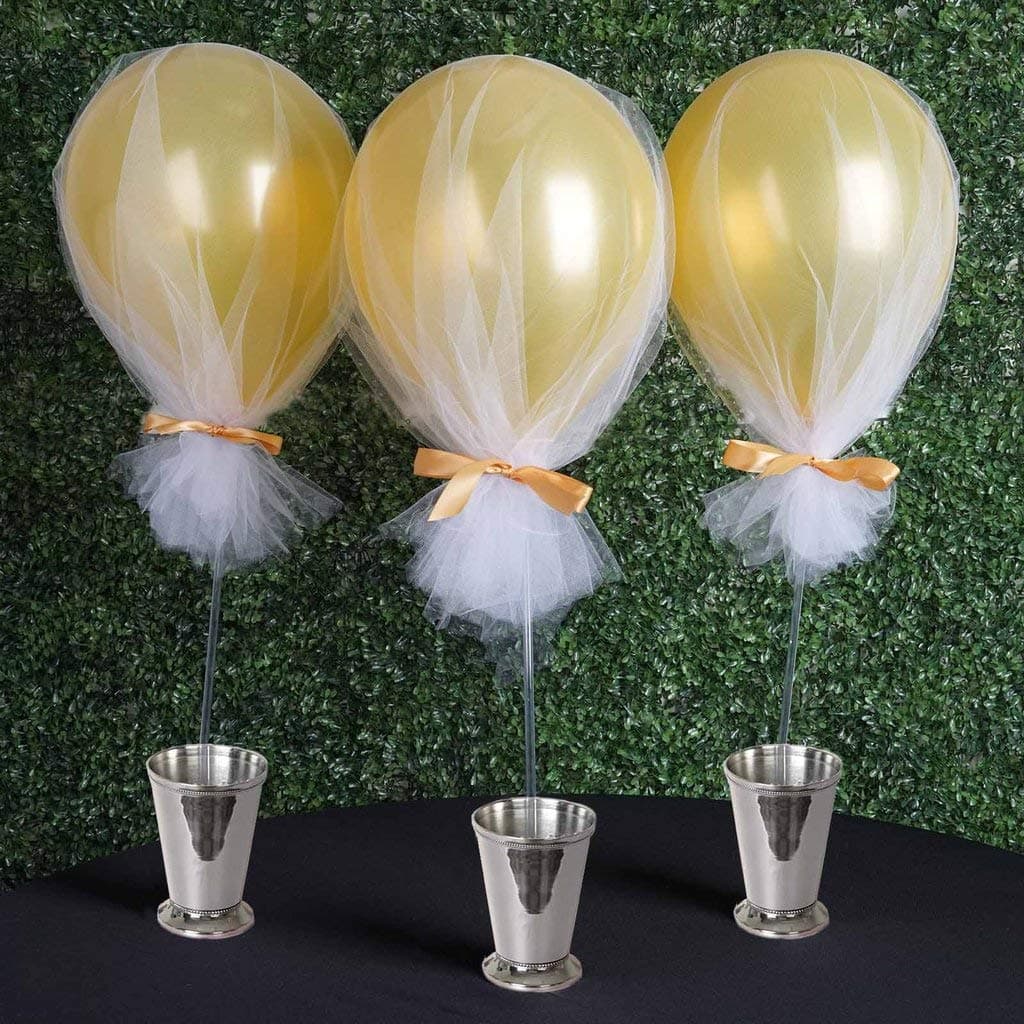 BalsaCircle 30 Balloons Clear Column Stand Sticks Holders Wedding Event Birthday Graduation Party Centerpieces Decorations Supplies
