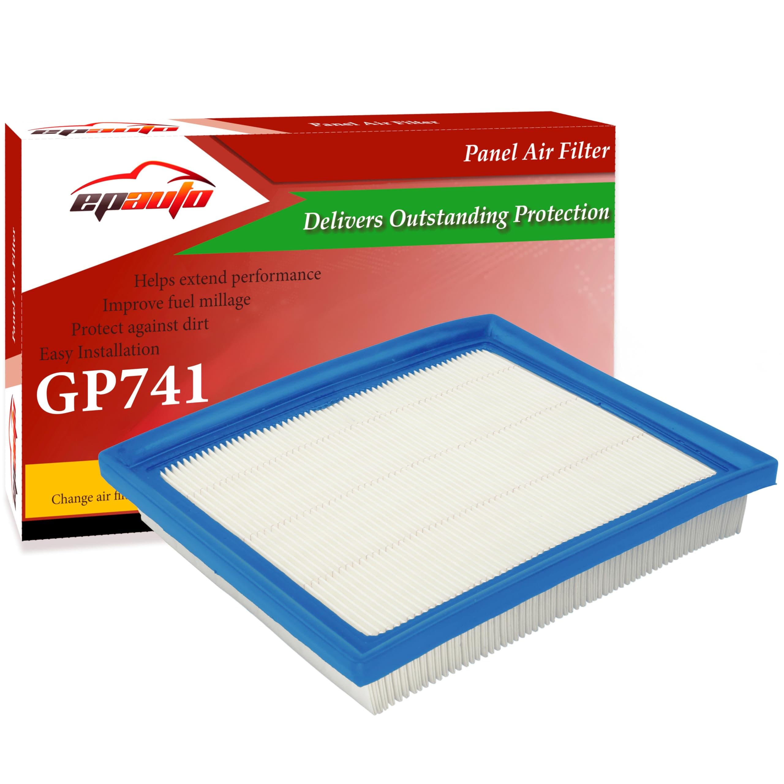 GP741 (CA10741) Hybrid Engine Air Filter, Replacement for Toyota Prius, Prius V, Prius Plug-In, RAV4 Hybrid, Lexus CT200h, NX300h – Fits Select Models 2010-2021