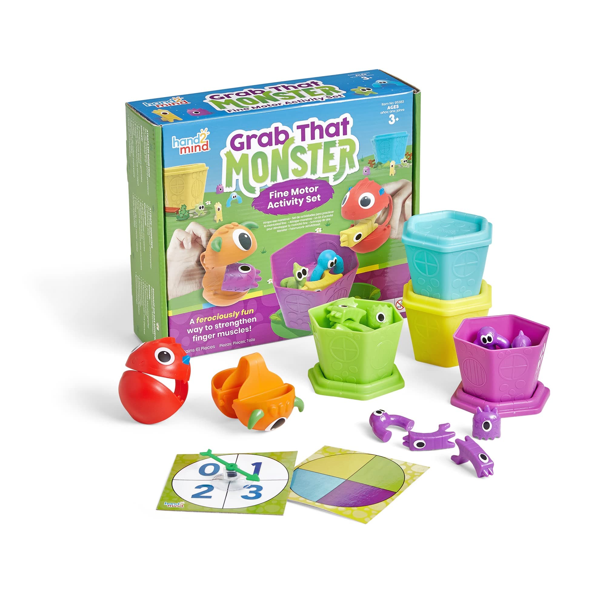 Learning Resources Grab That Monster Fine Motor Activity Set - Toddler Skills Games, Occupational Therapy Toys, Preschool Learning Activities